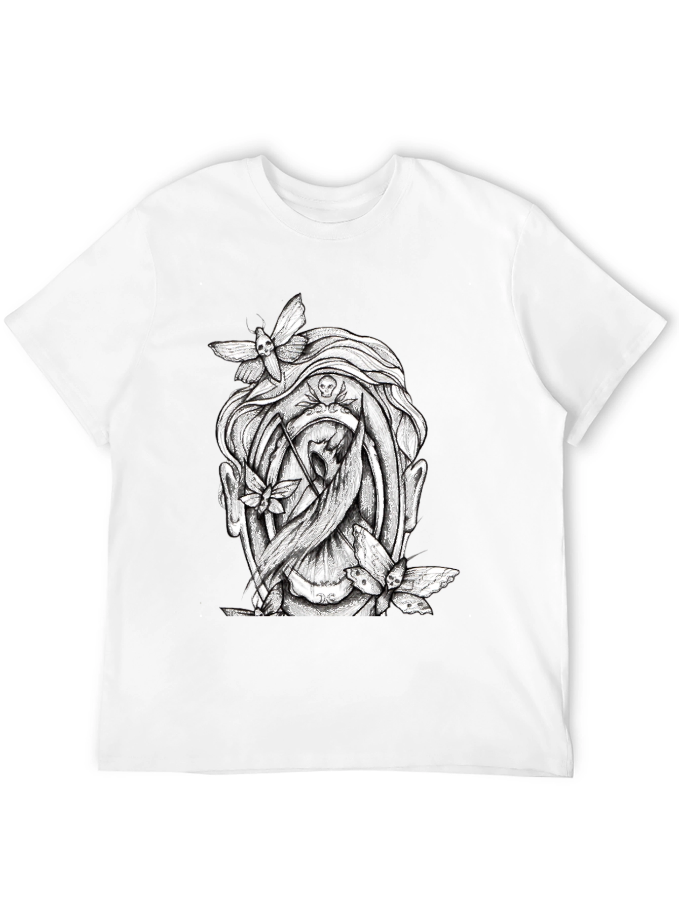 Grim Reaper & Moths Graphic Tee