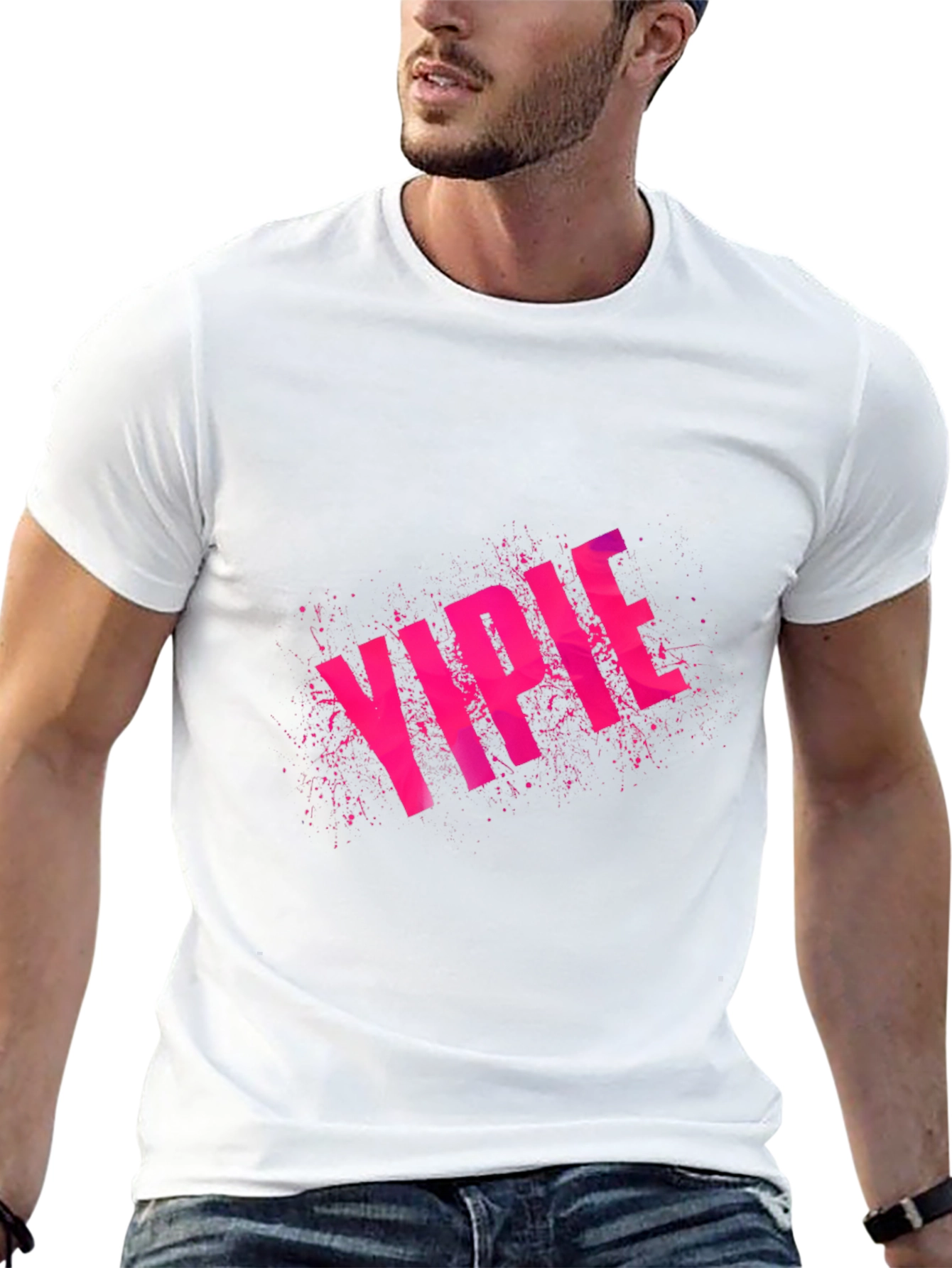 YIPEE Graphic Tee - Funky Pink Design