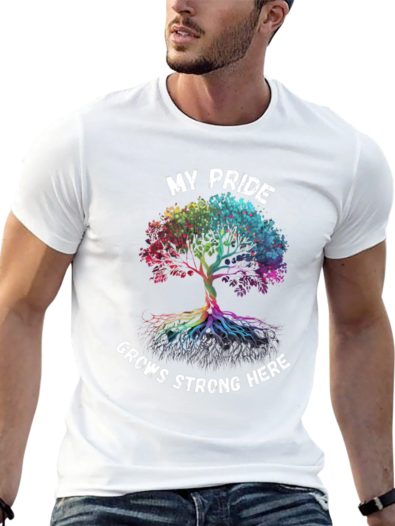 Pride Tree Graphic Tee - Grows Strong Here