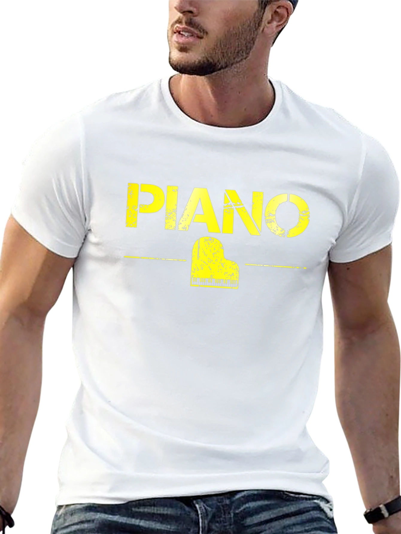Piano Graphic Black T-Shirt