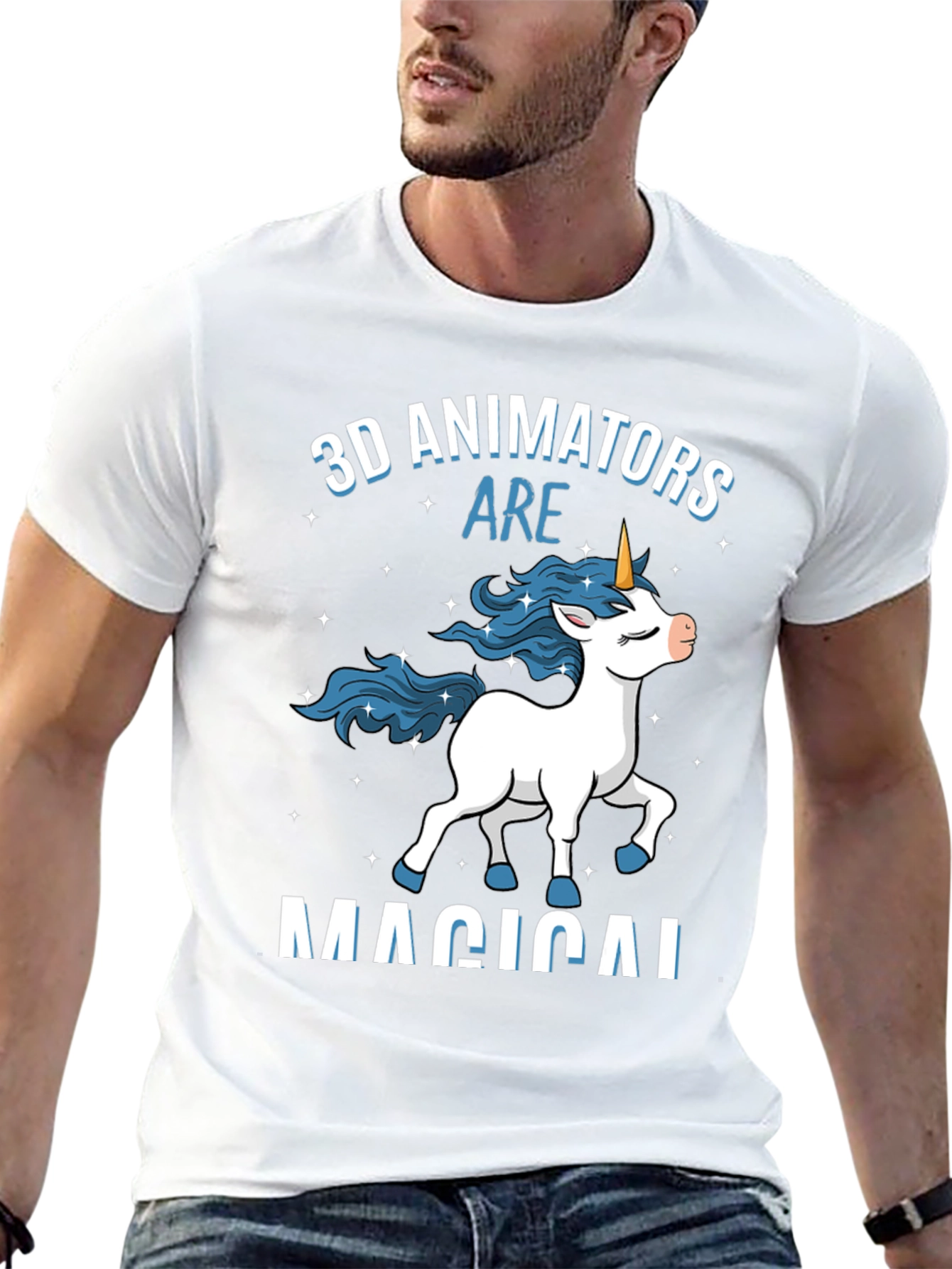 3D Animator Magical Unicorn T-Shirt