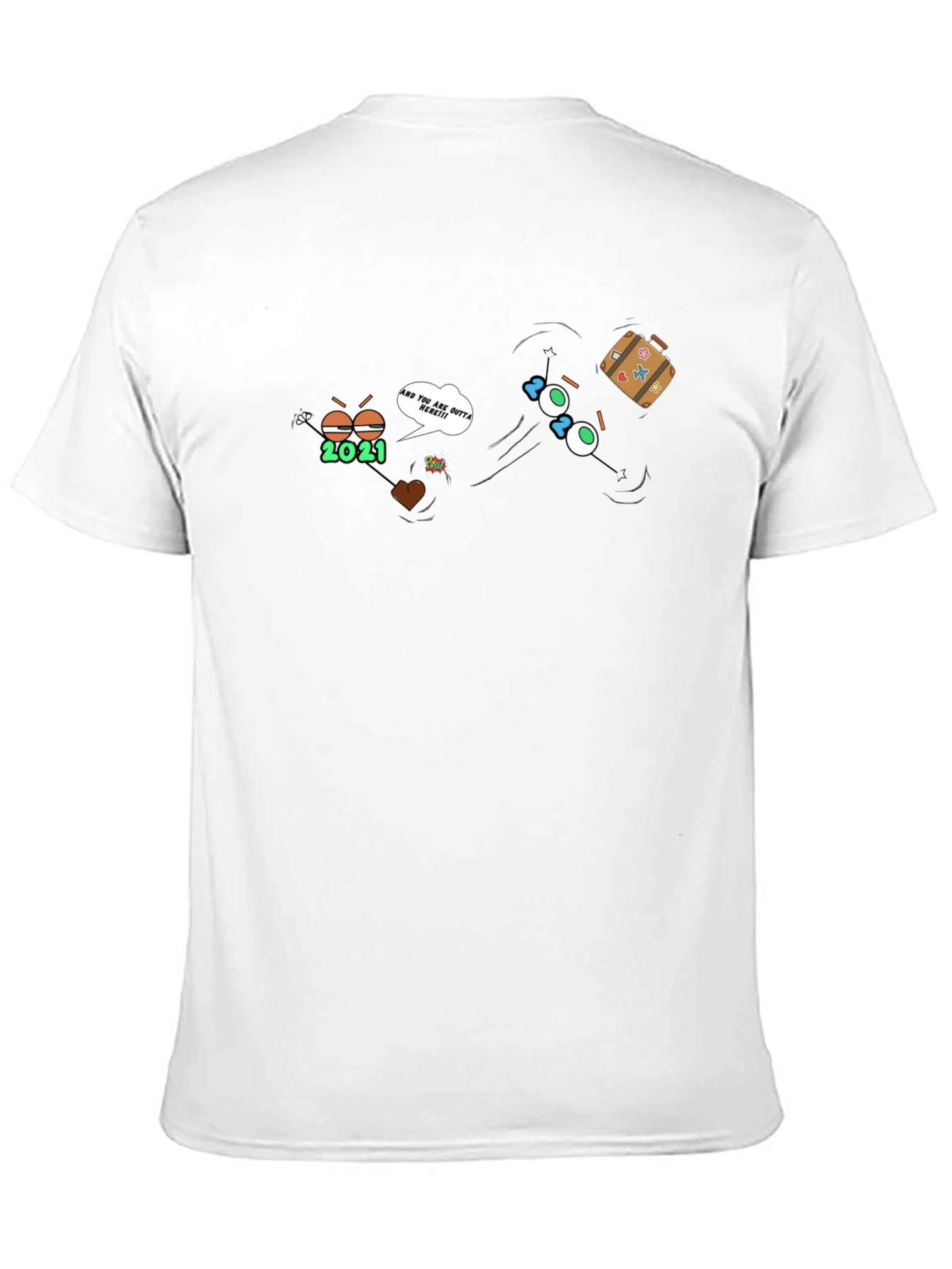 Funny New Year T-Shirt: 2021 Outta Here!