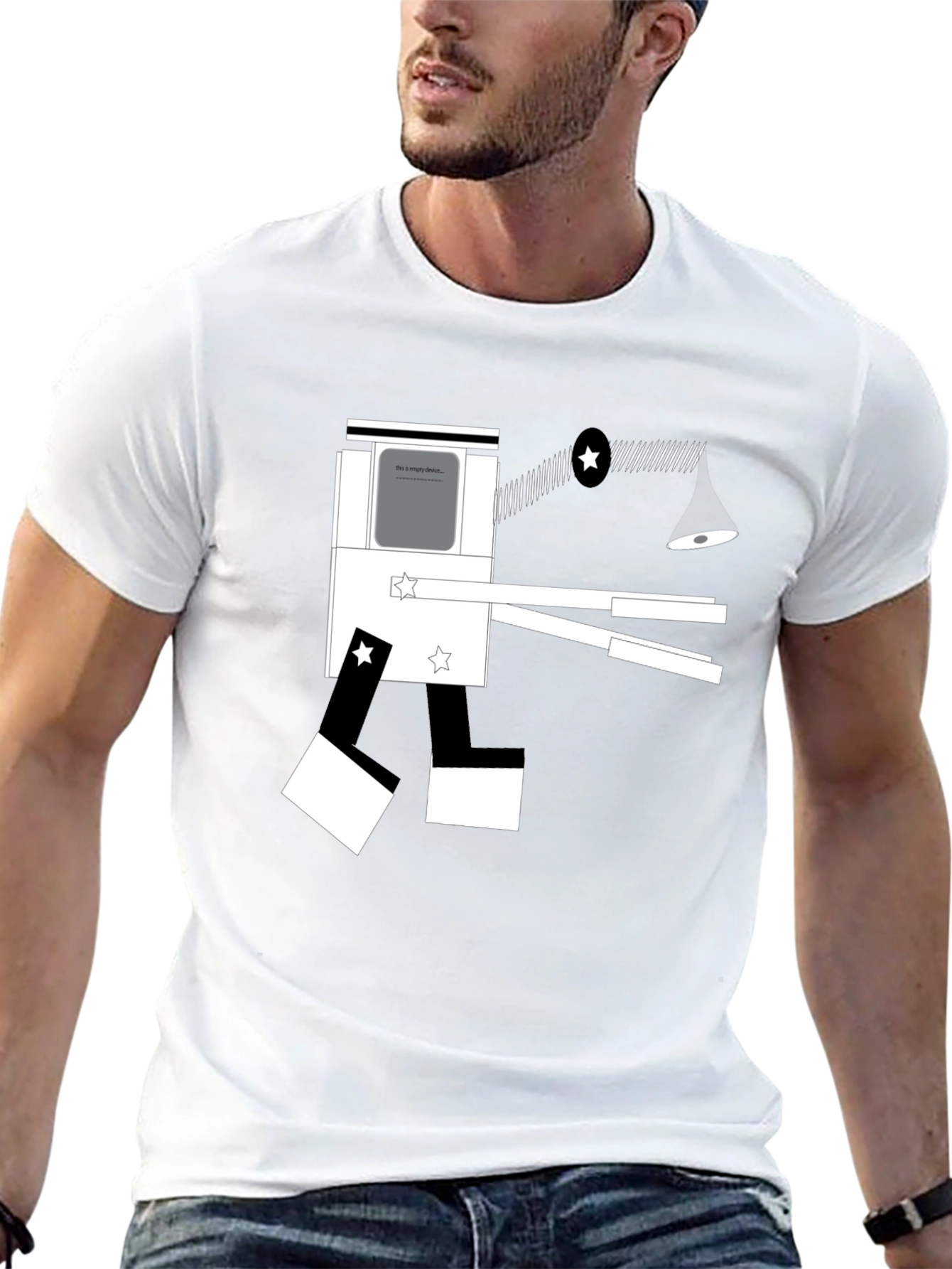 Abstract Geometric Graphic Tee - Modern Artistic Design