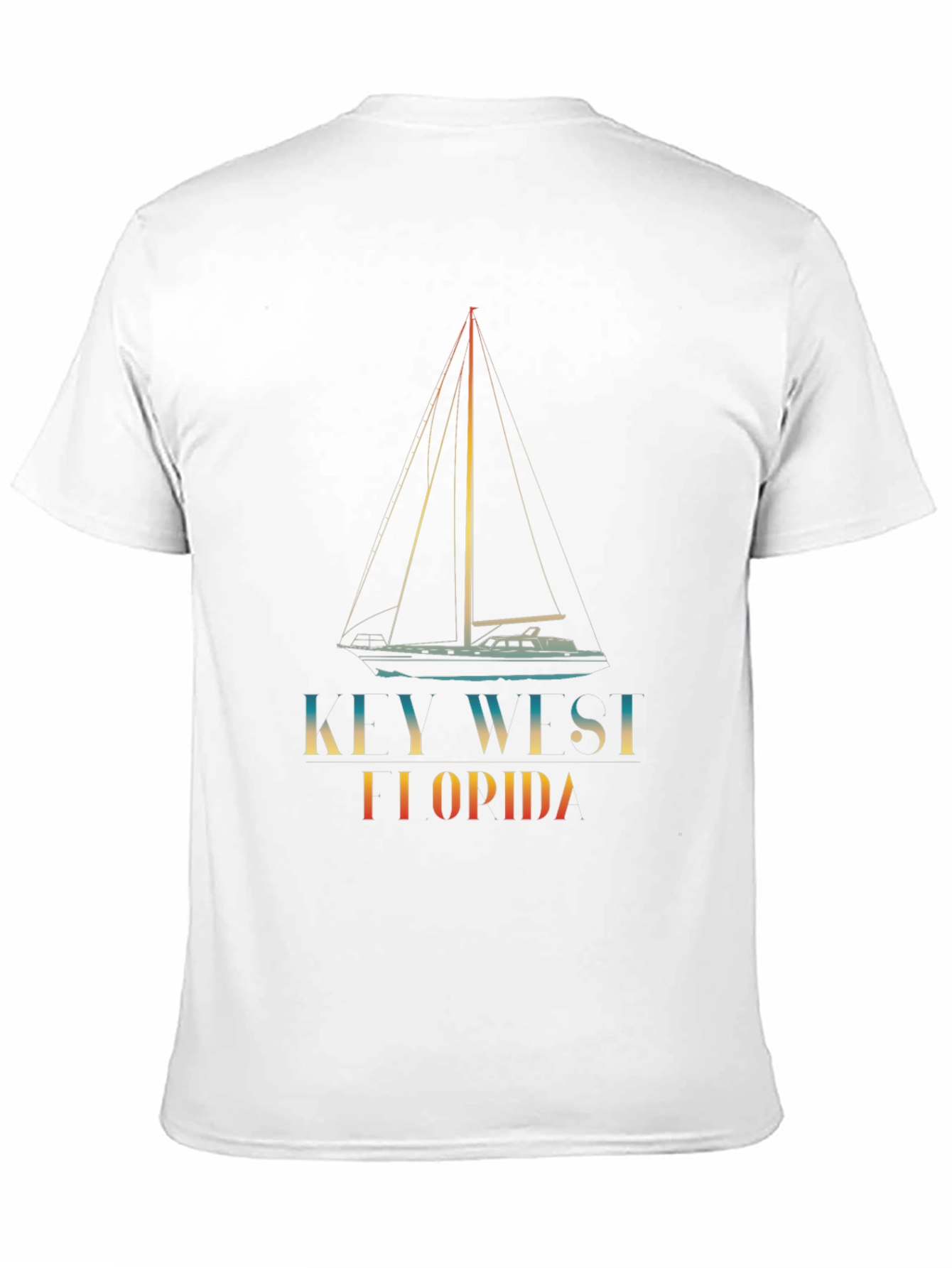 Key West Florida Sailboat T-Shirt - Retro Style