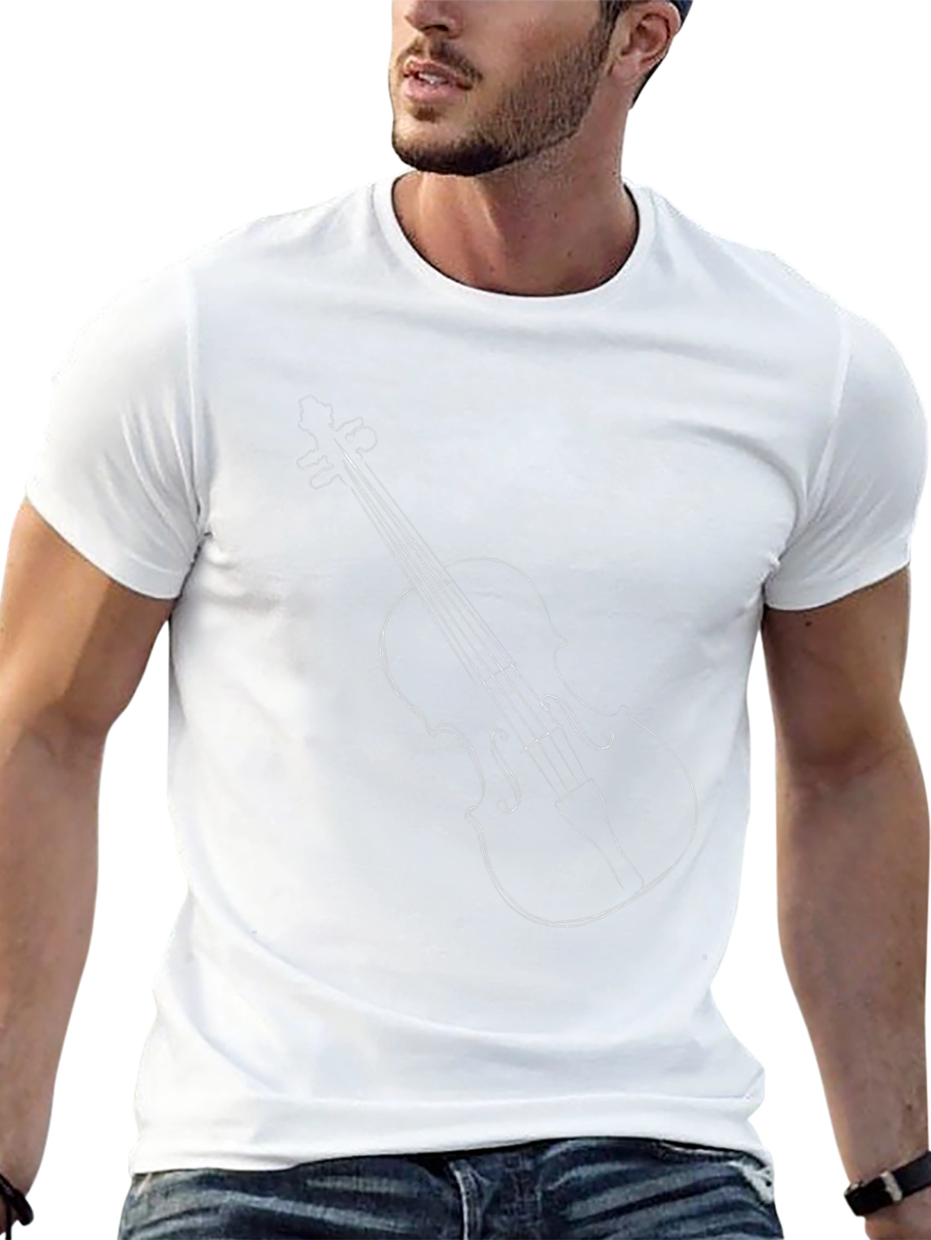 Black Violin Graphic Tee - Musical Instrument T-Shirt