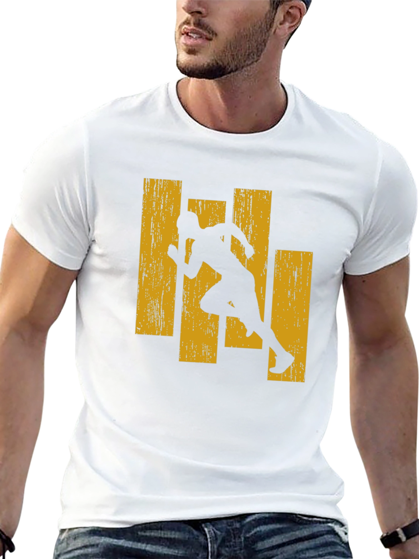 Runner Graphic Print Crew Neck T-Shirt