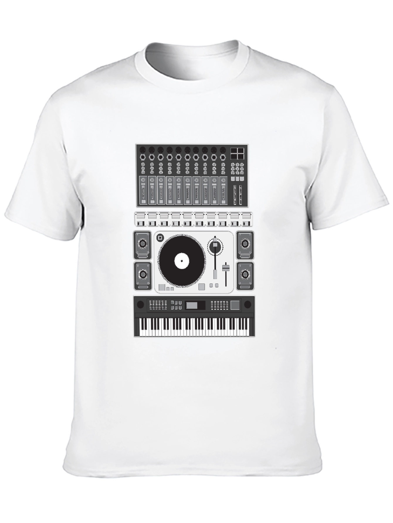 DJ Music Producer Black Graphic T-Shirt