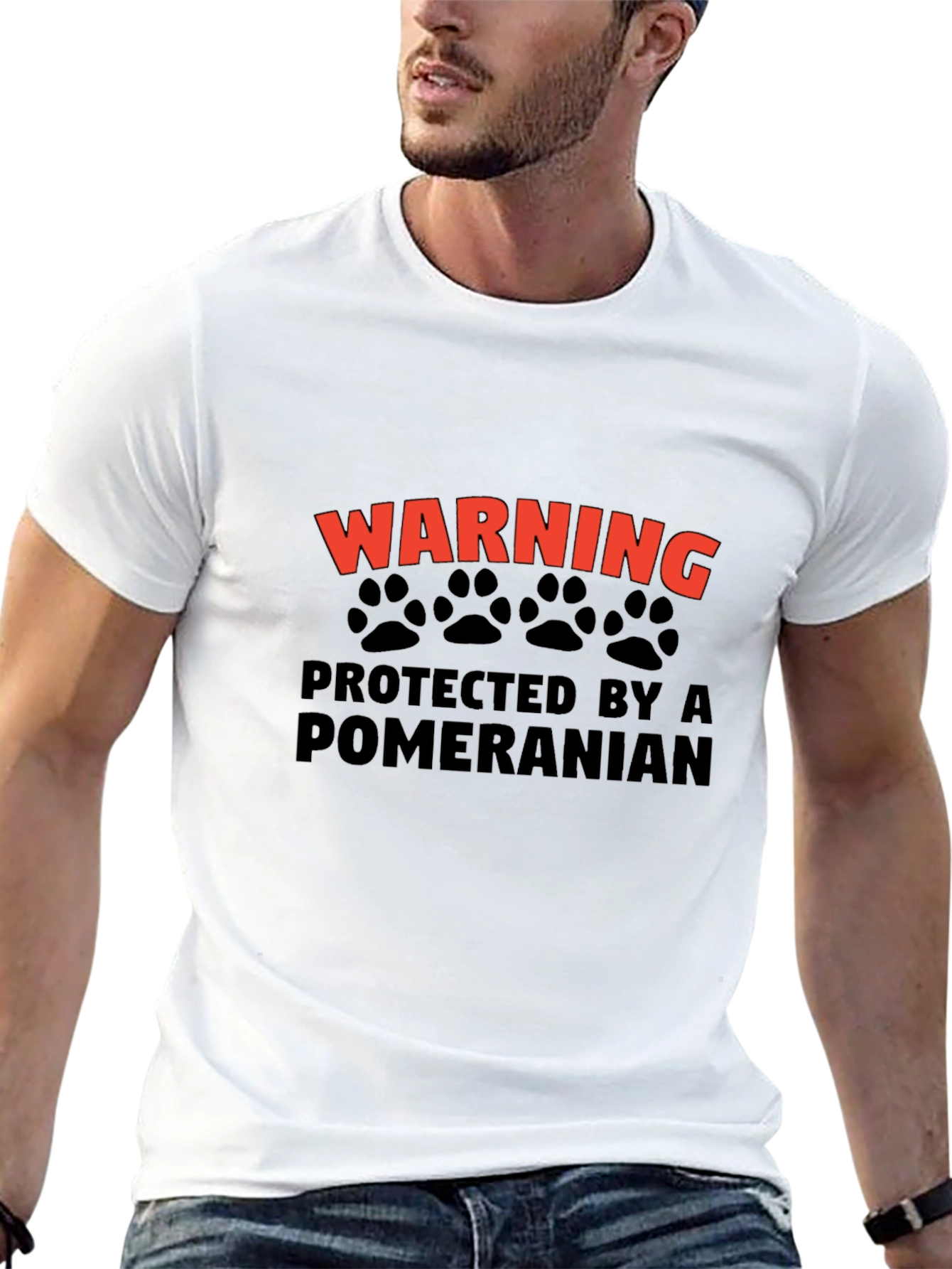 Warning: Protected by a Pomeranian T-Shirt