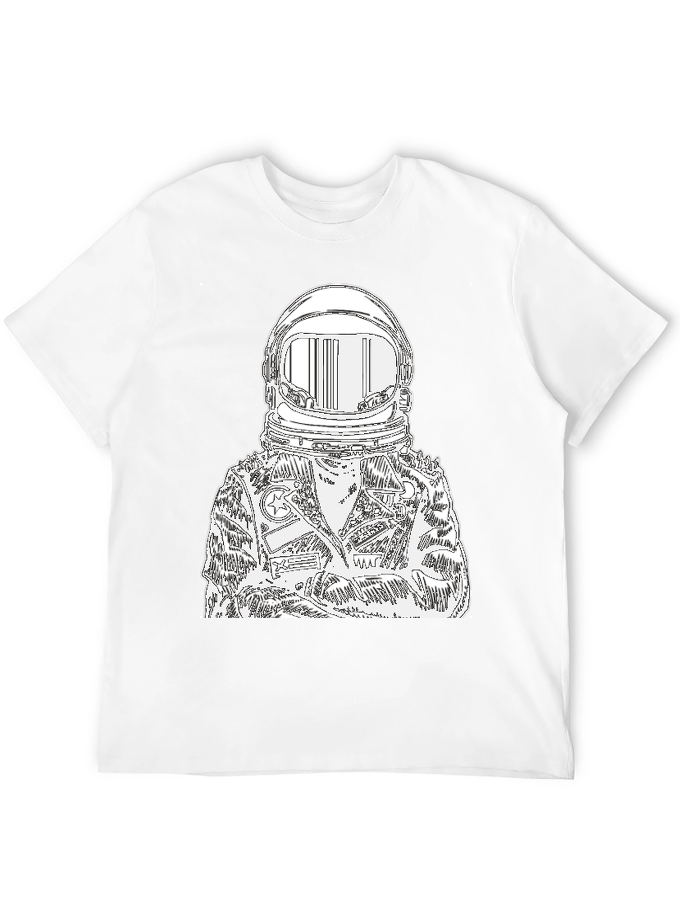 Astronaut Graphic Print Black T-Shirt