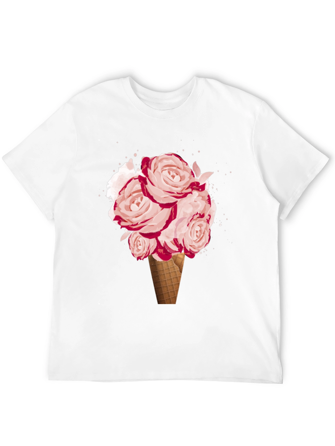 Floral Ice Cream Cone Graphic Tee