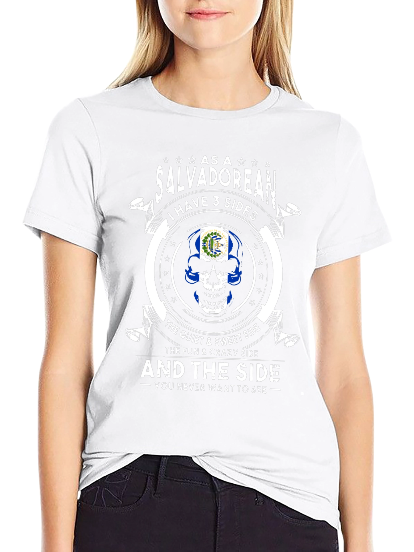 Salvadoran Pride T-Shirt - 3 Sides Design