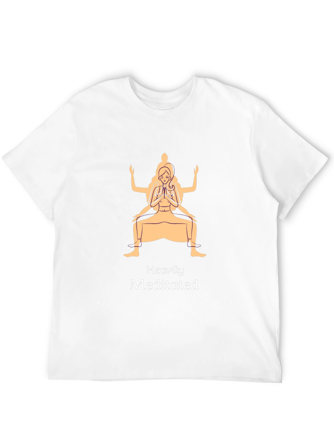 Heavily Meditated Graphic Tee - Unisex Meditation Shirt