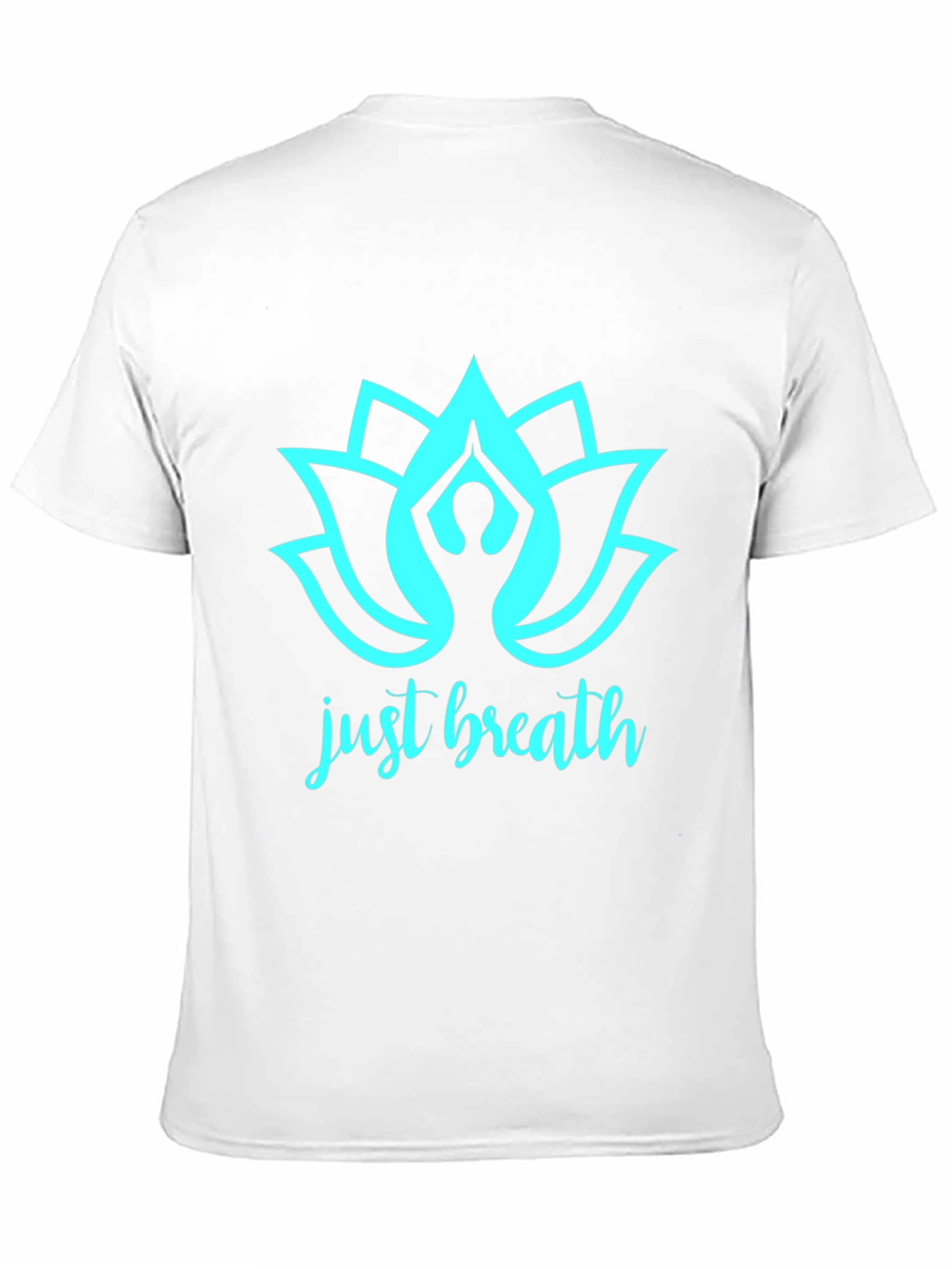 Just Breathe Yoga Lotus Graphic T-Shirt
