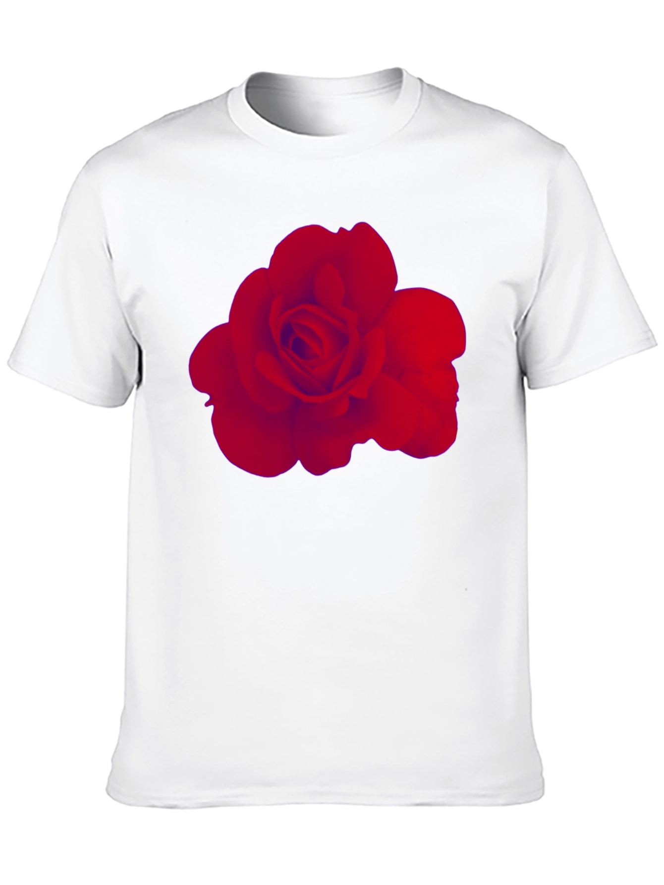 Rose Graphic Tee - Stylish Black Cotton T-Shirt
