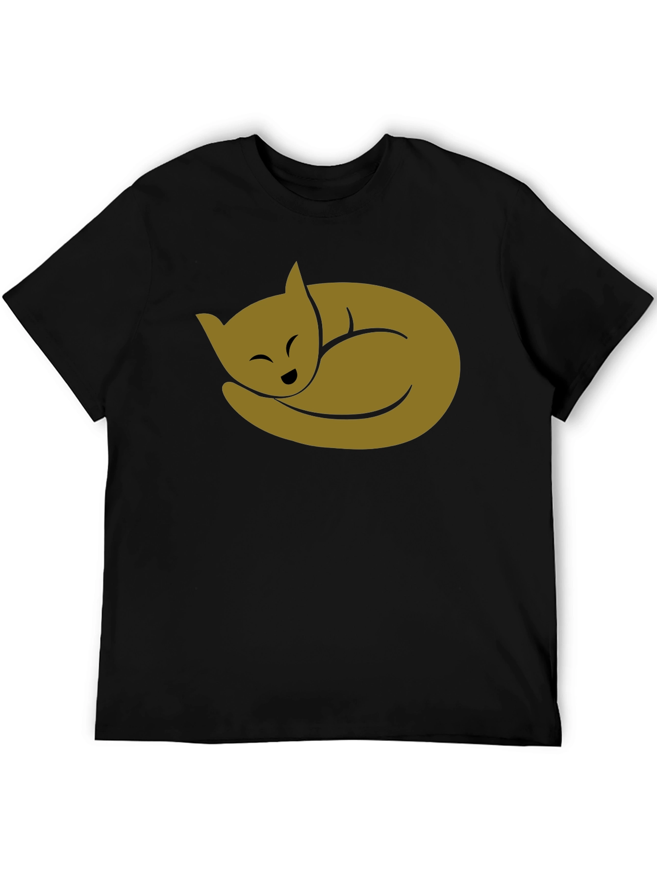 Cozy Cat Black T-Shirt - Soft Cotton Blend