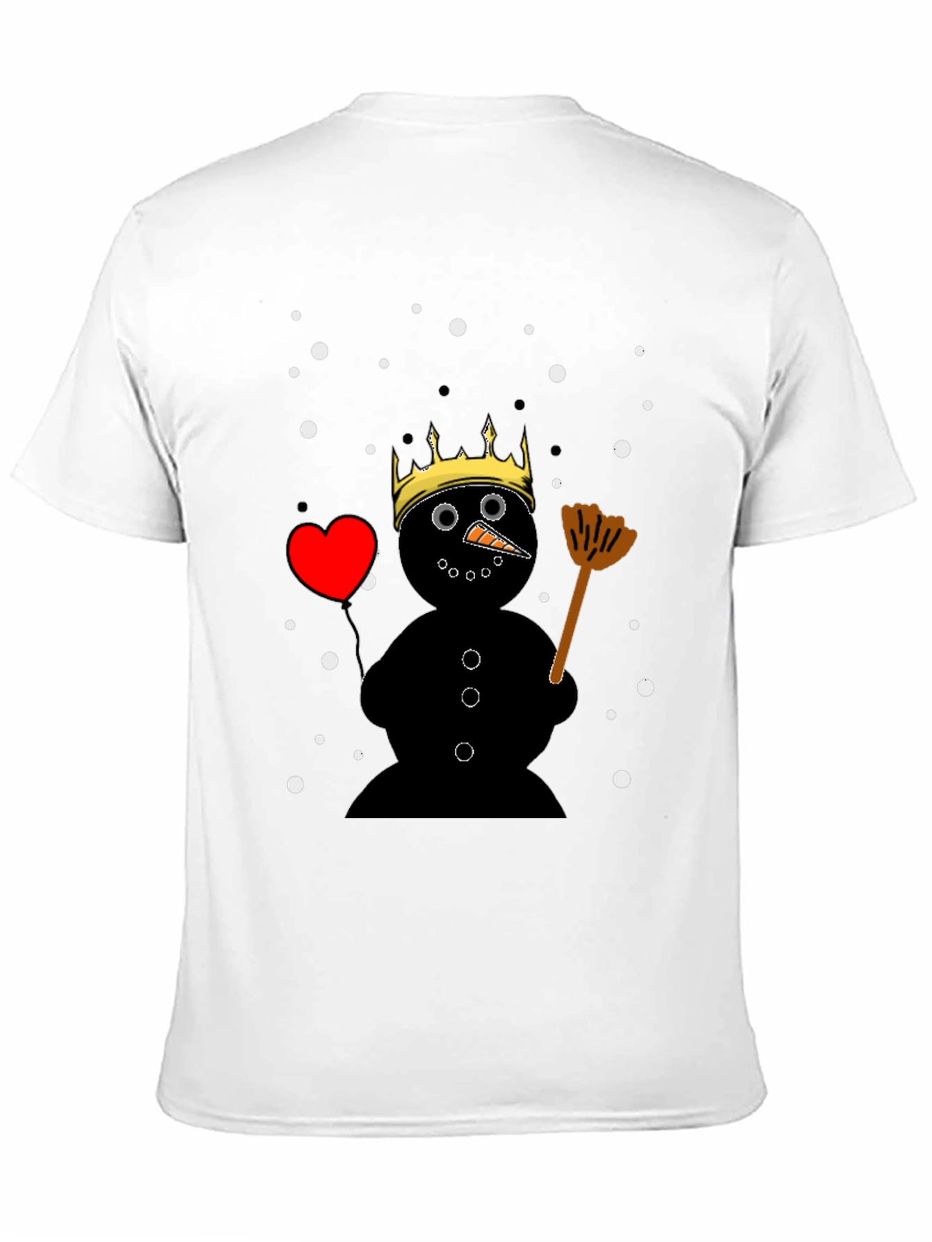 Snowman King Graphic Tee - Winter Holiday T-Shirt