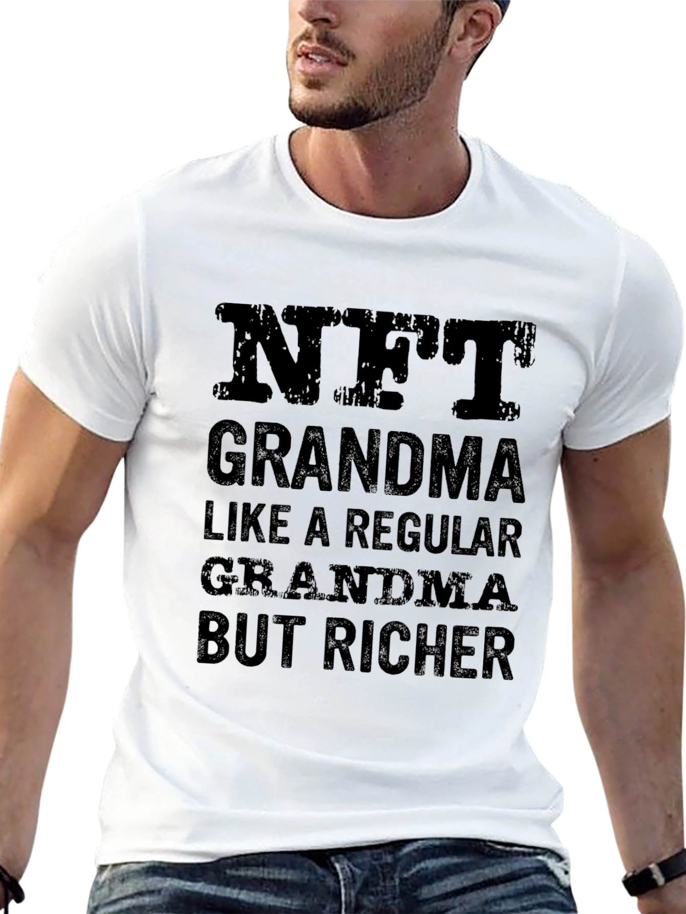 NFT Grandma Black Graphic T-Shirt