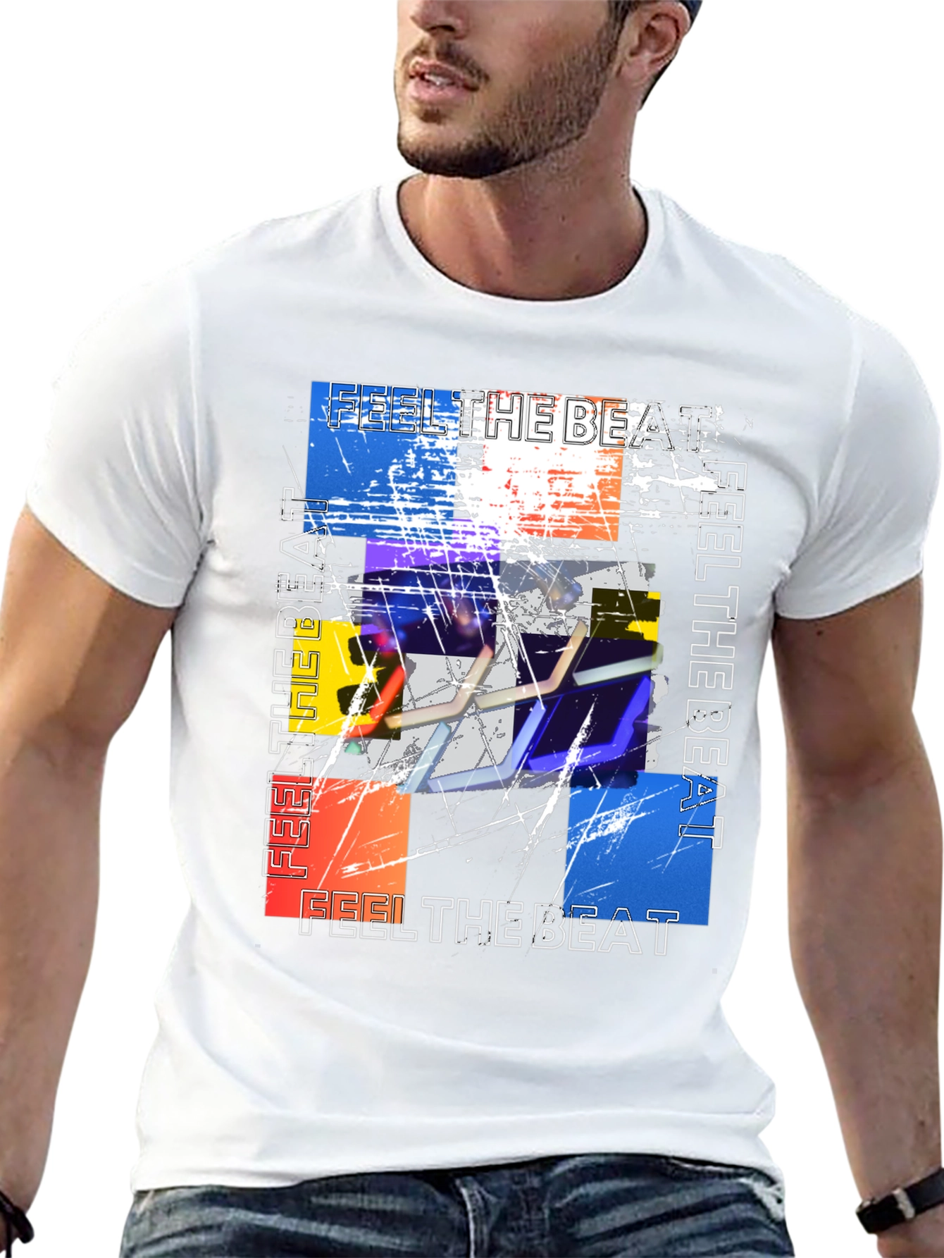 Feel the Beat Graphic Print T-Shirt