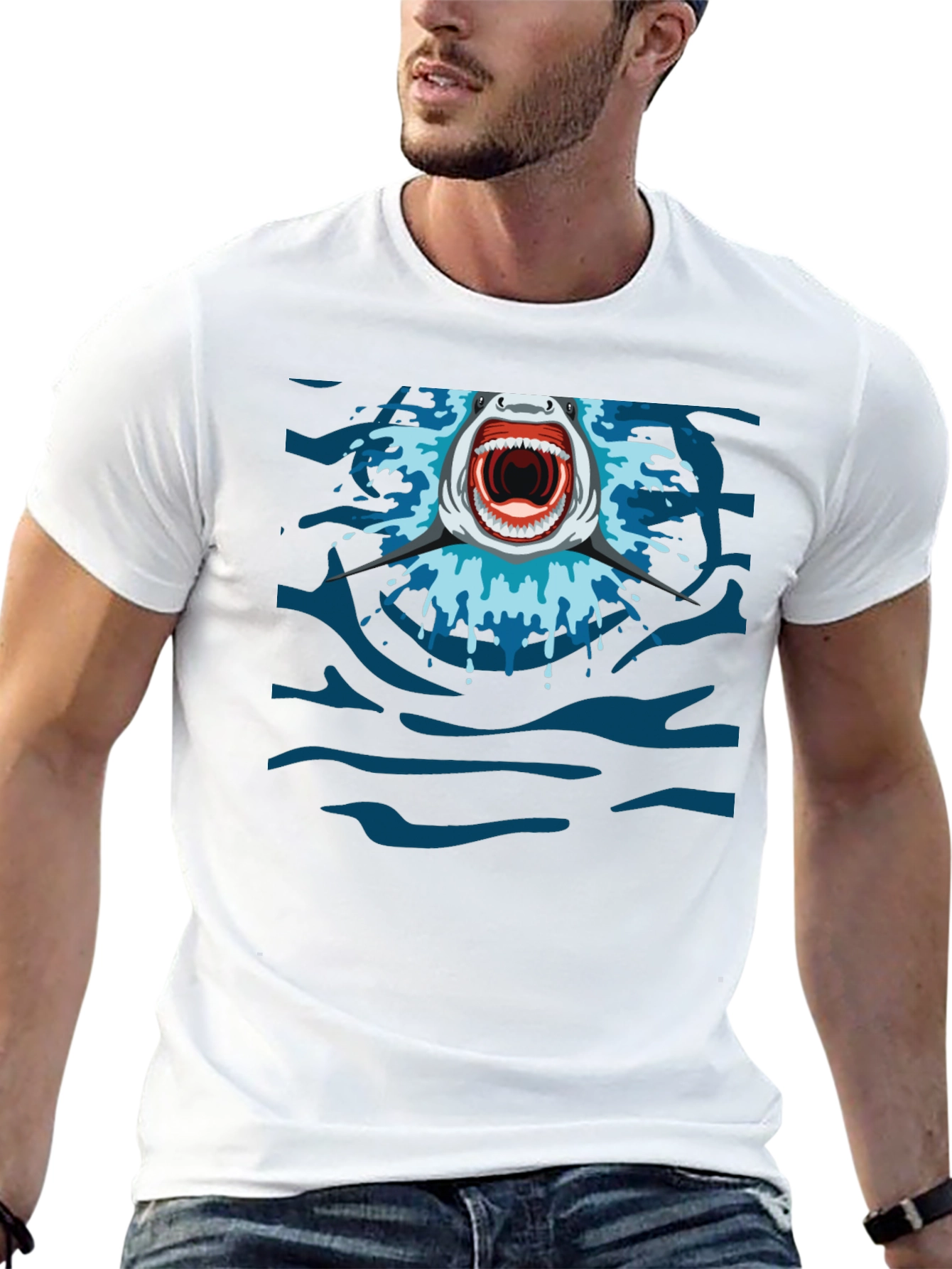 Shark Jaw T-Shirt - Ocean Predator Graphic Tee