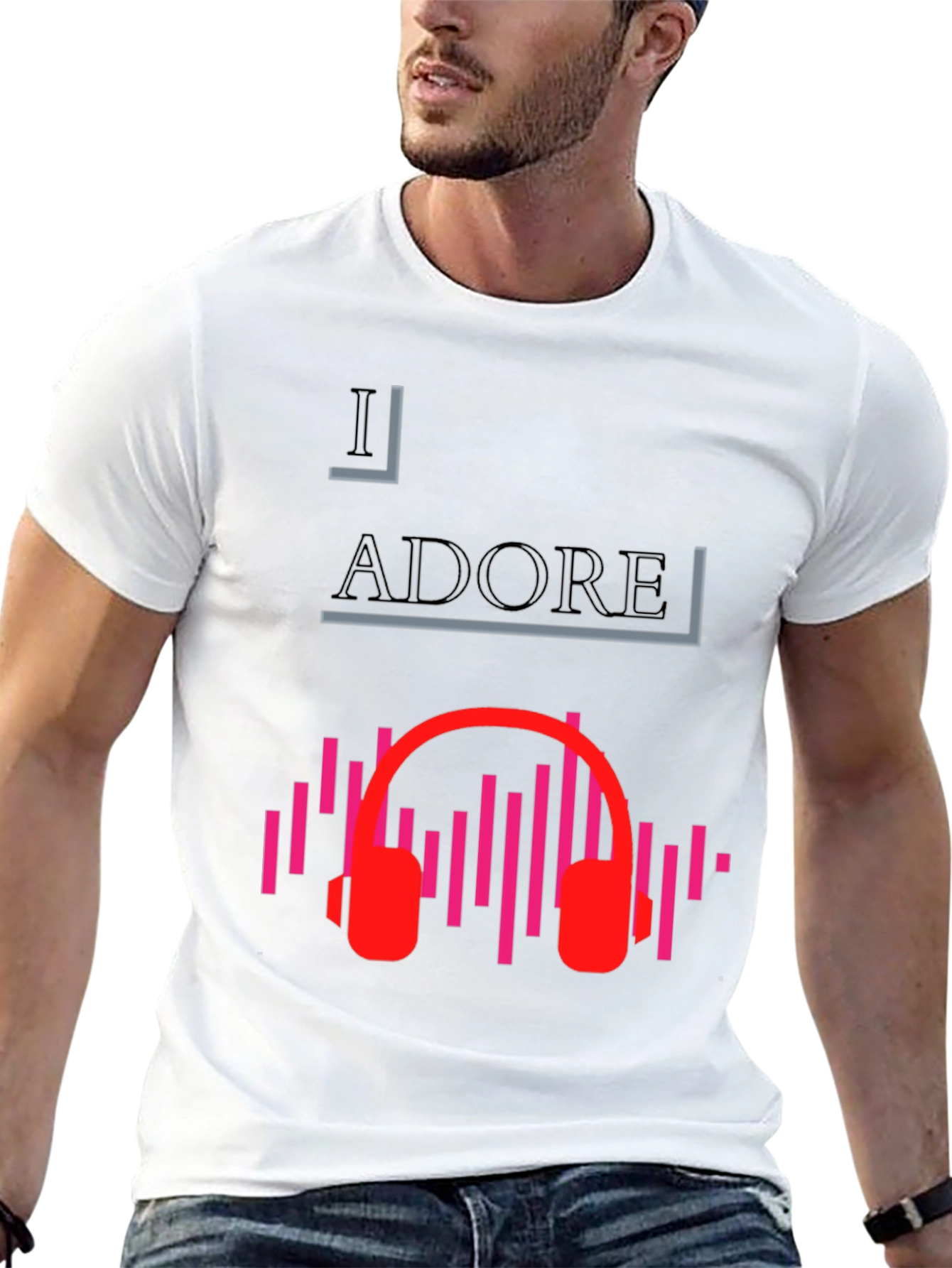 I Adore Music Black Graphic Tee