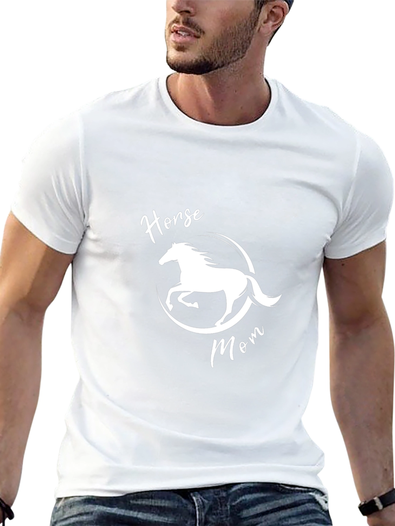 Horse Mom Graphic Tee - Black