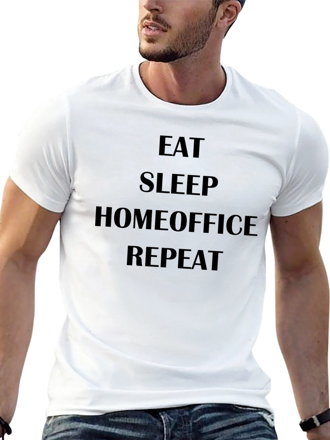 Eat Sleep Homeoffice Repeat Black T-Shirt