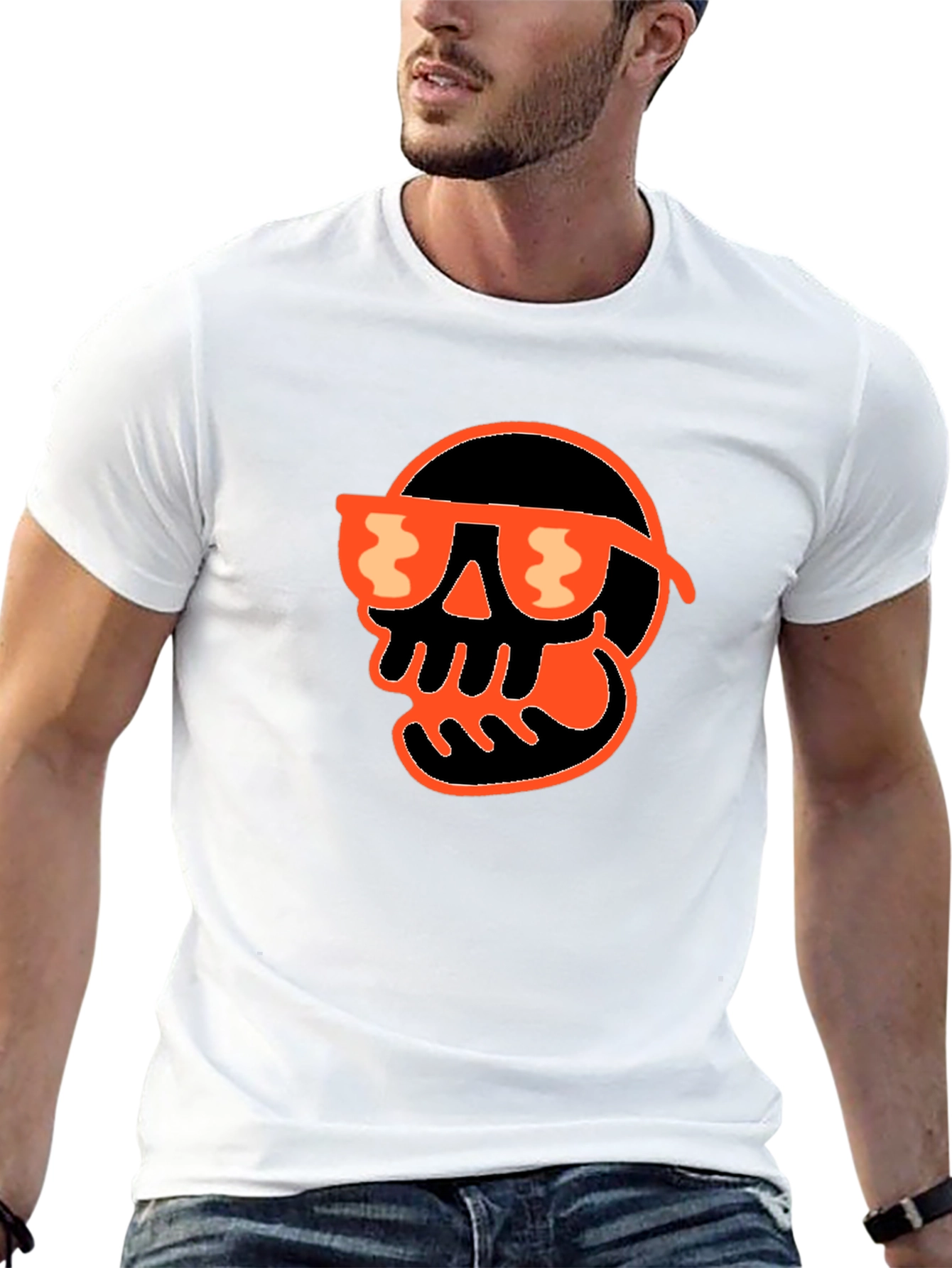 Skull with Sunglasses Graphic T-Shirt