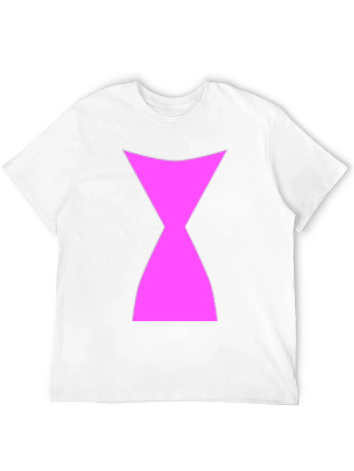 Black T-Shirt with Pink Hourglass Symbol