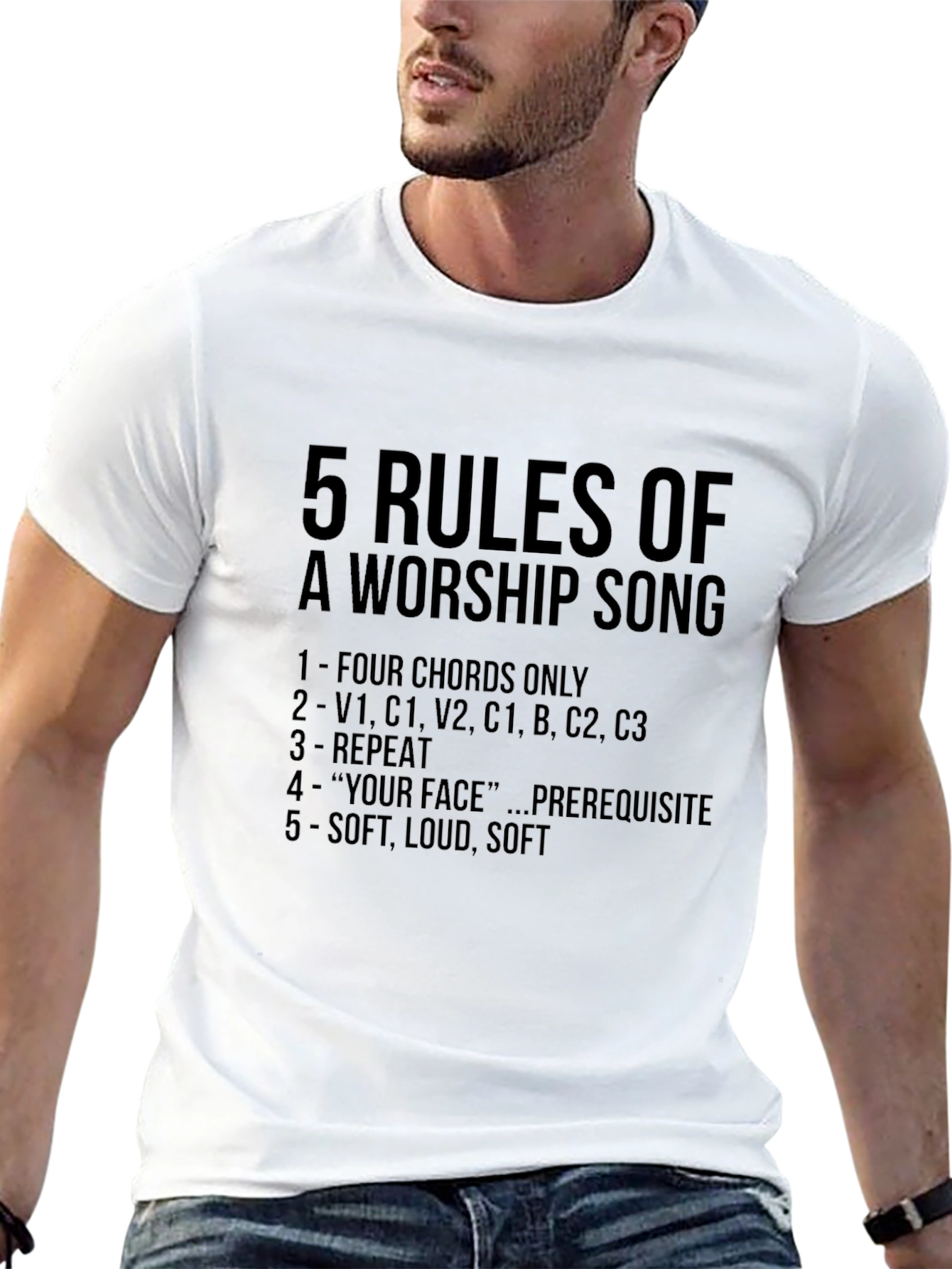 5 Rules Worship Song T-Shirt Musician Tee