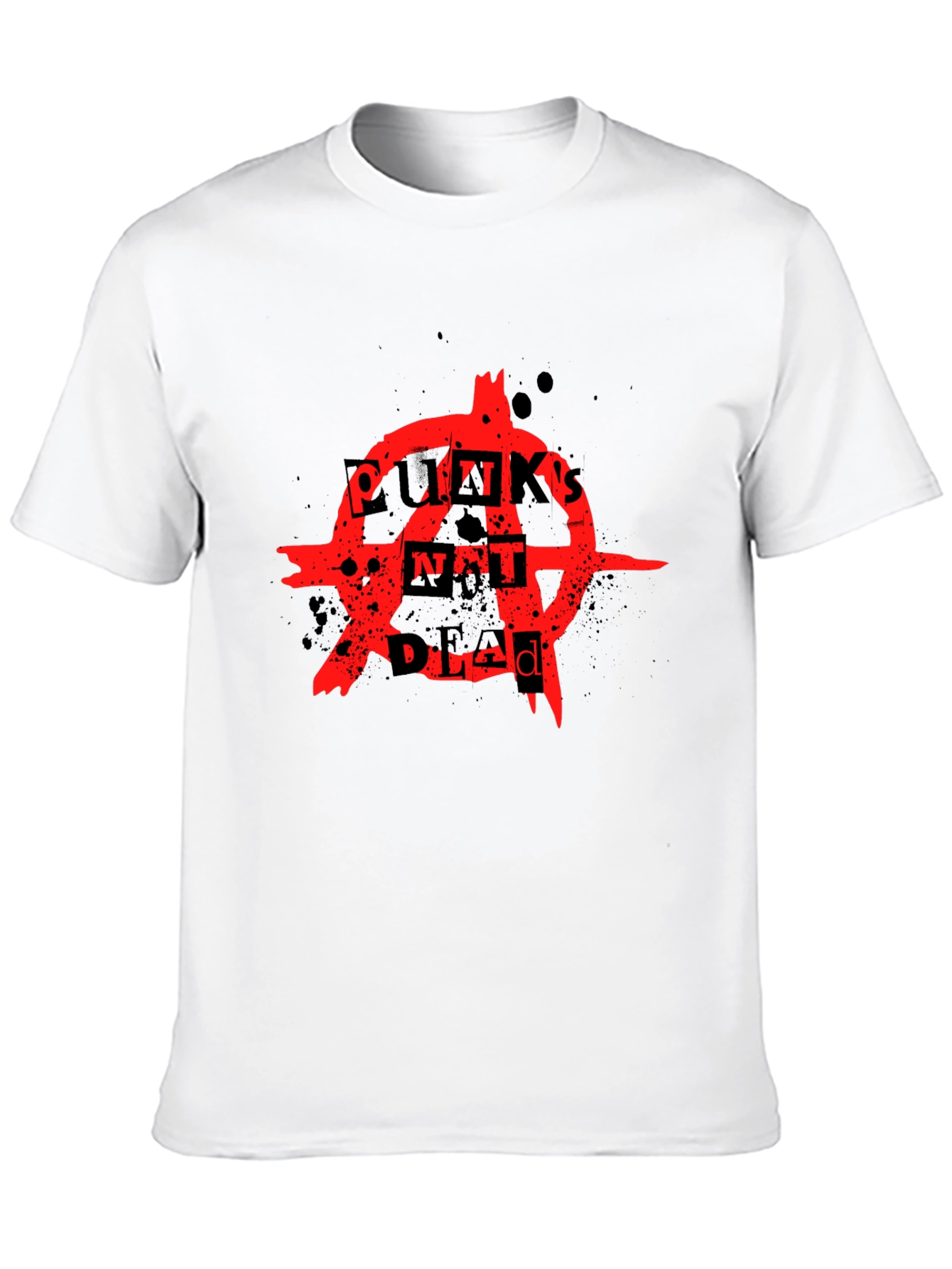 Punks Not Dead Anarchy Symbol Graphic T-Shirt