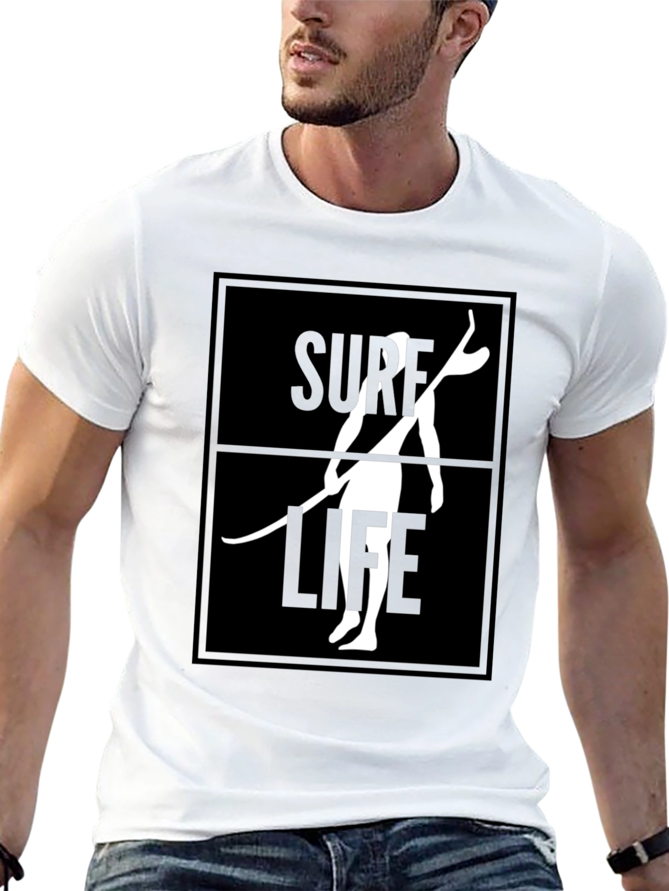 Surf Life Graphic Tee - Black T-Shirt