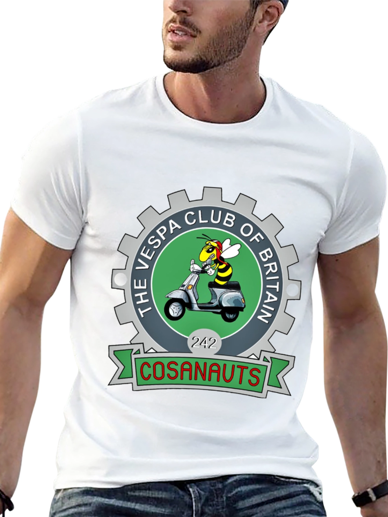 Vespa Club of Britain T-Shirt - Cosanauts Design