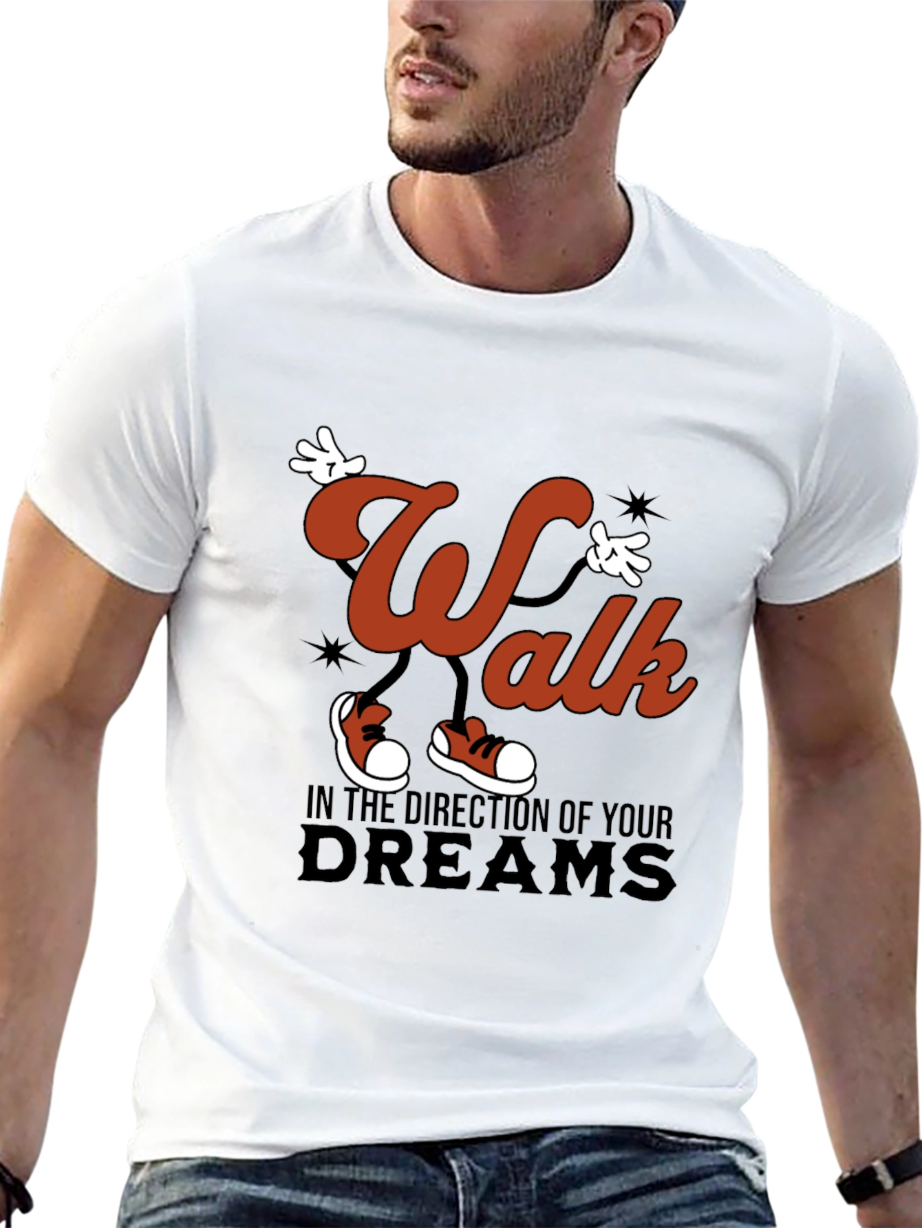 Walk Your Dreams Graphic Tee - Stylish Comfort