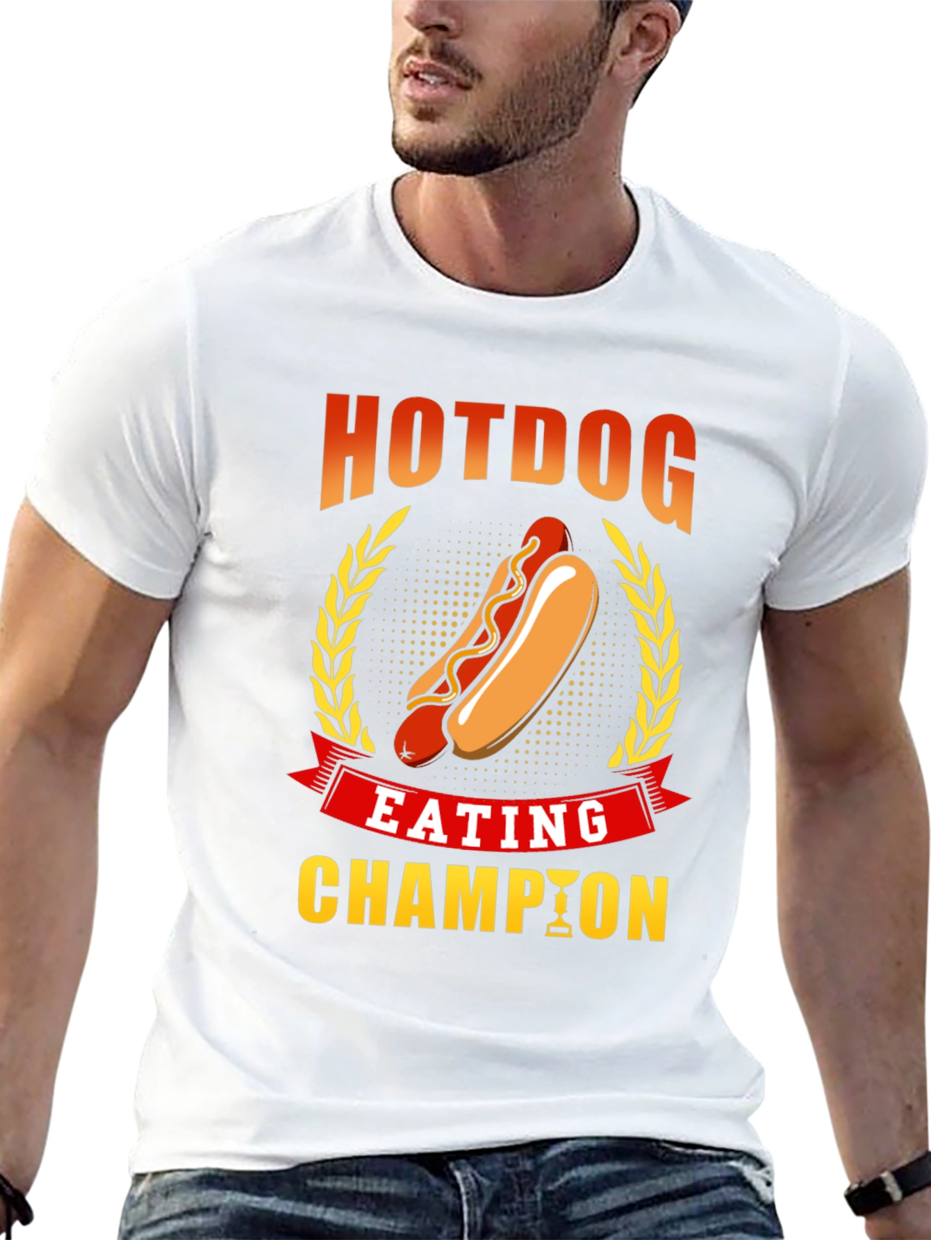 Hotdog Eating Champion Graphic T-Shirt