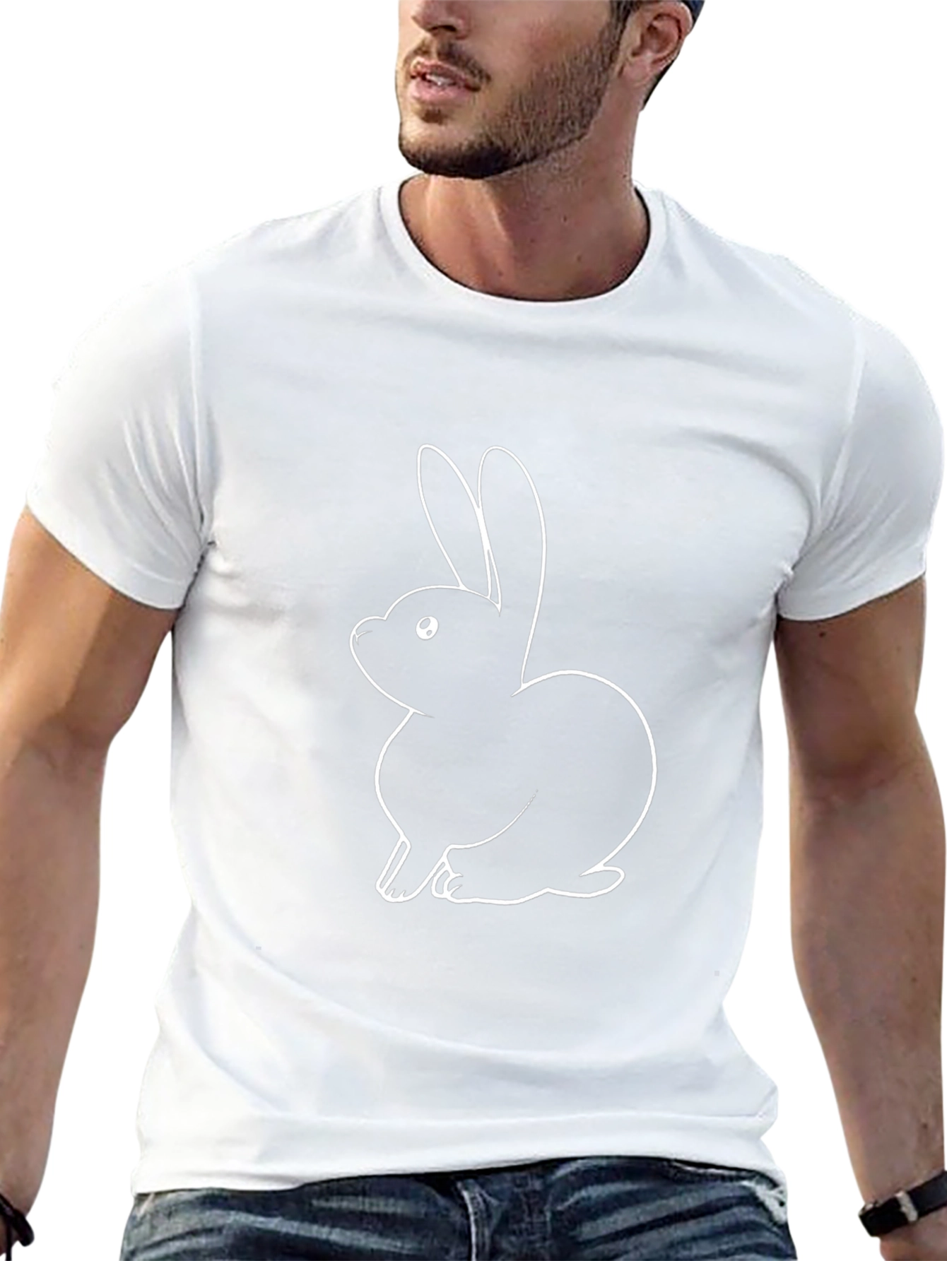 Bunny Graphic Black Tee