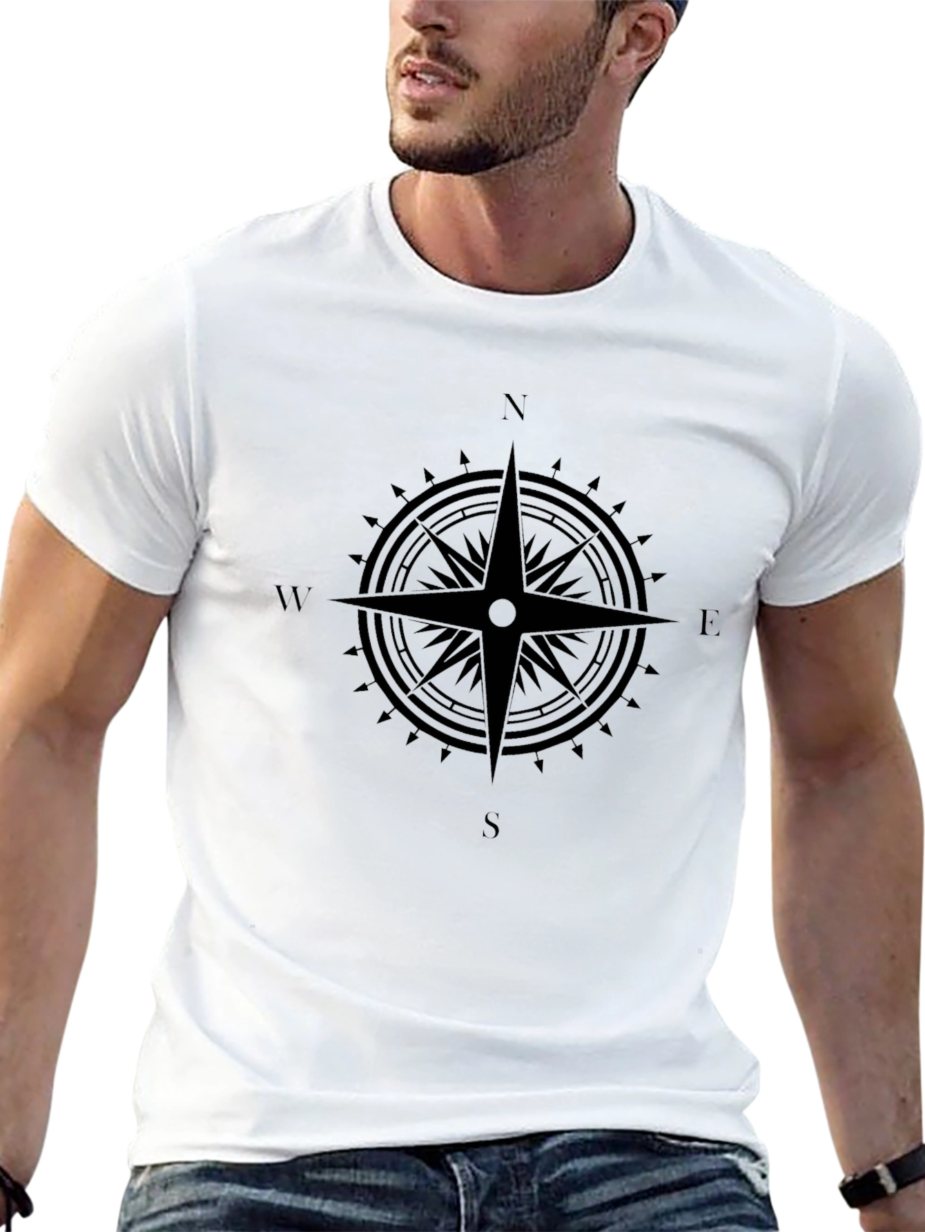 Compass Rose Graphic Tee - Classic Navigator Style