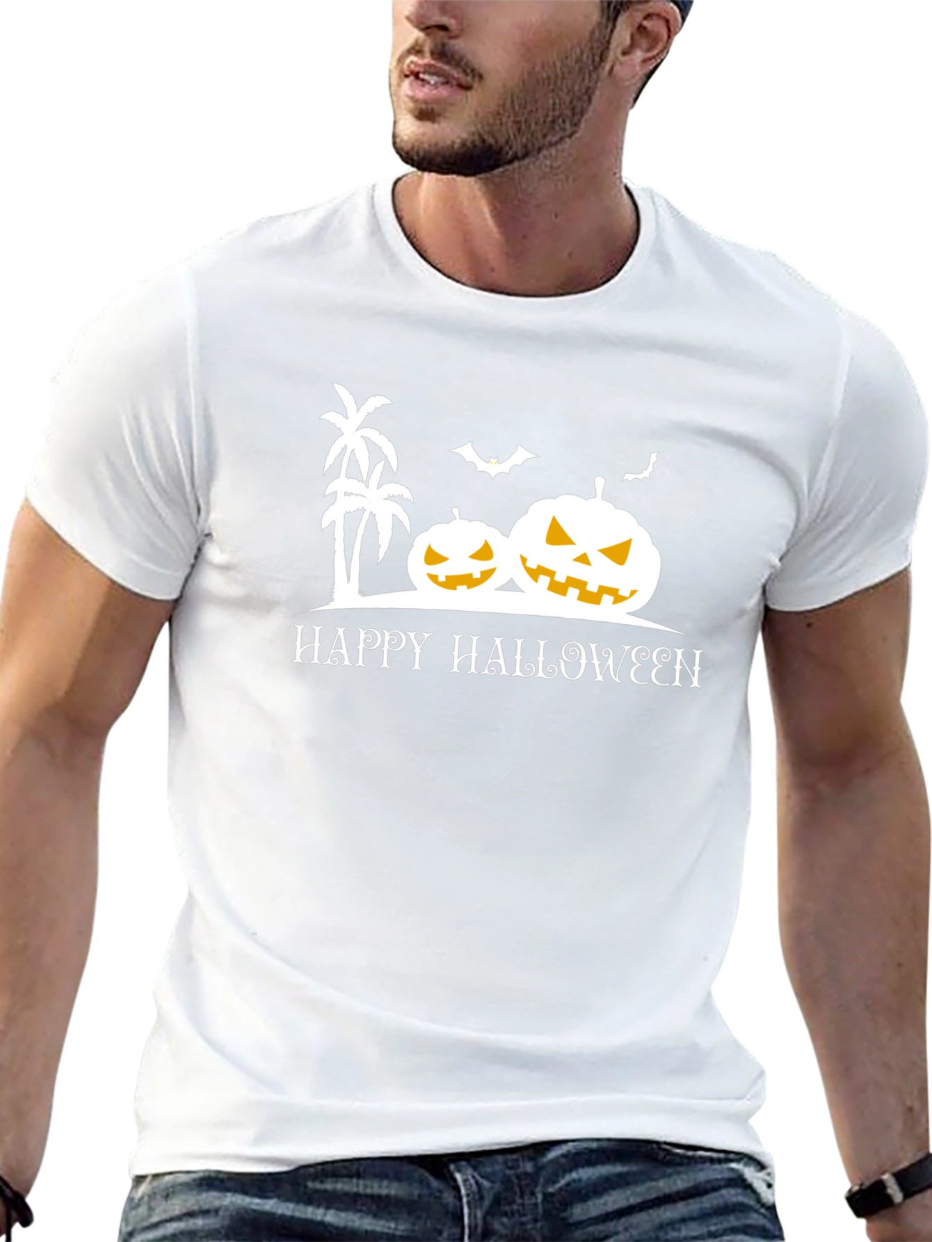 Halloween Palm Tree Pumpkin T-Shirt
