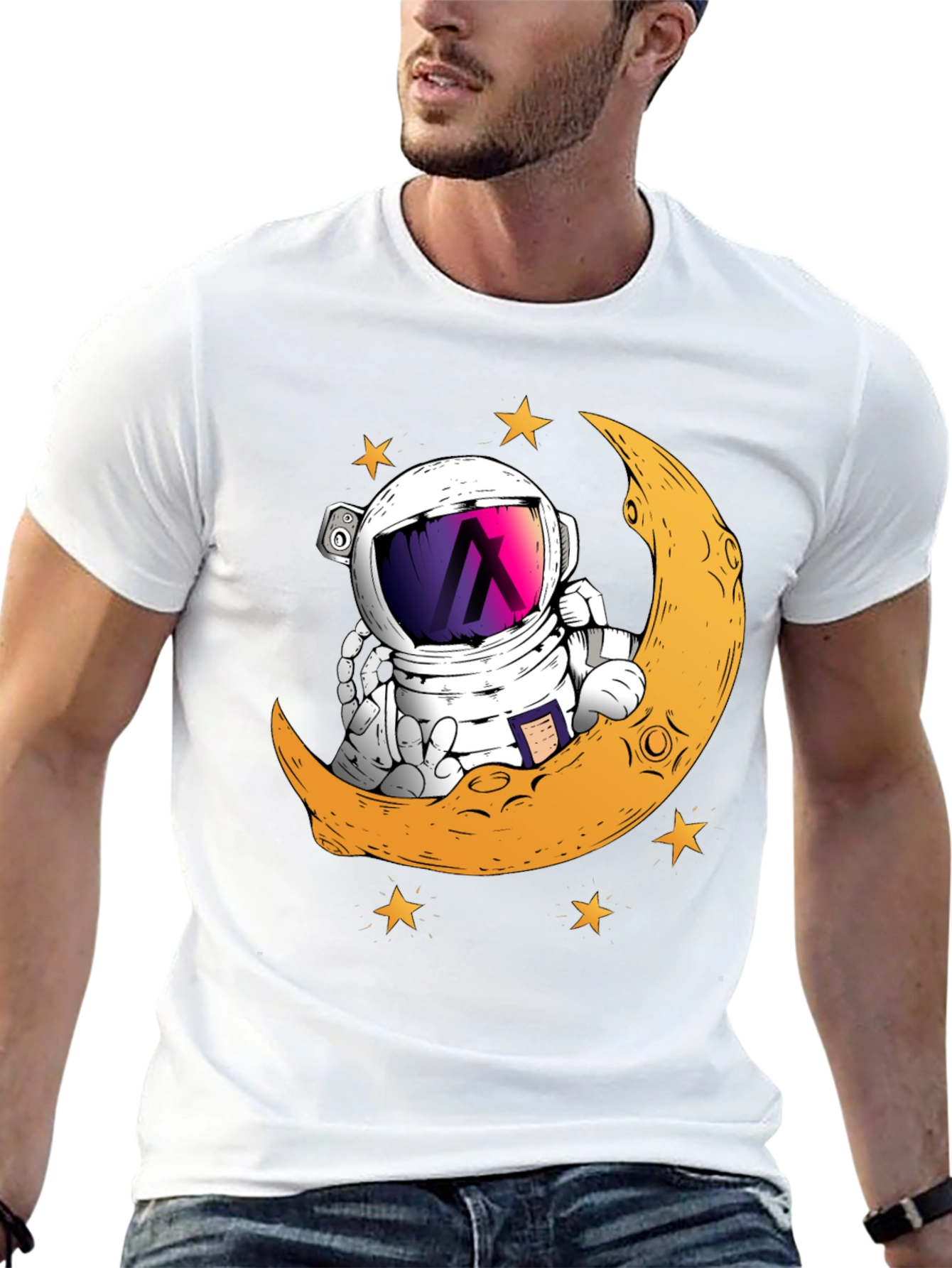 Astronaut Moon T-Shirt - Graphic Tee