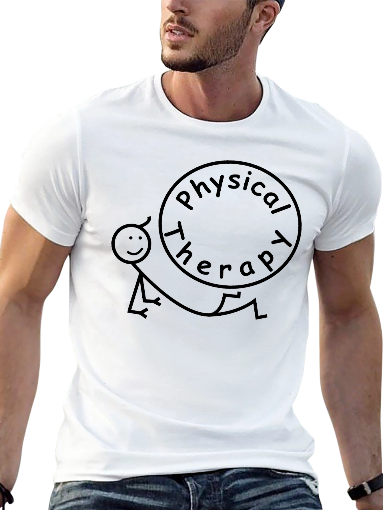 Physical Therapy Stick Figure Graphic Tee