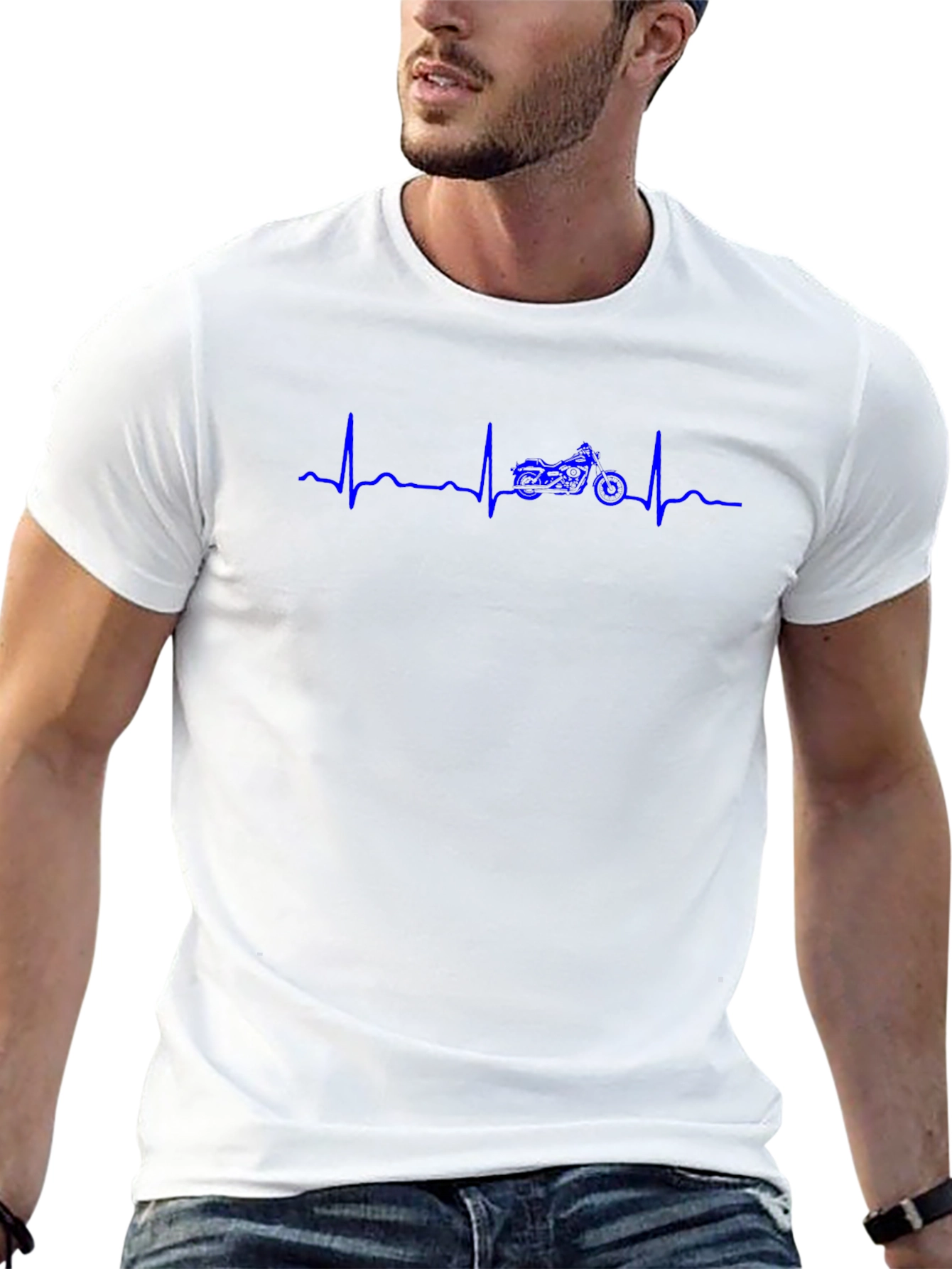 Motorcycle Heartbeat T-Shirt - Biker Life Style