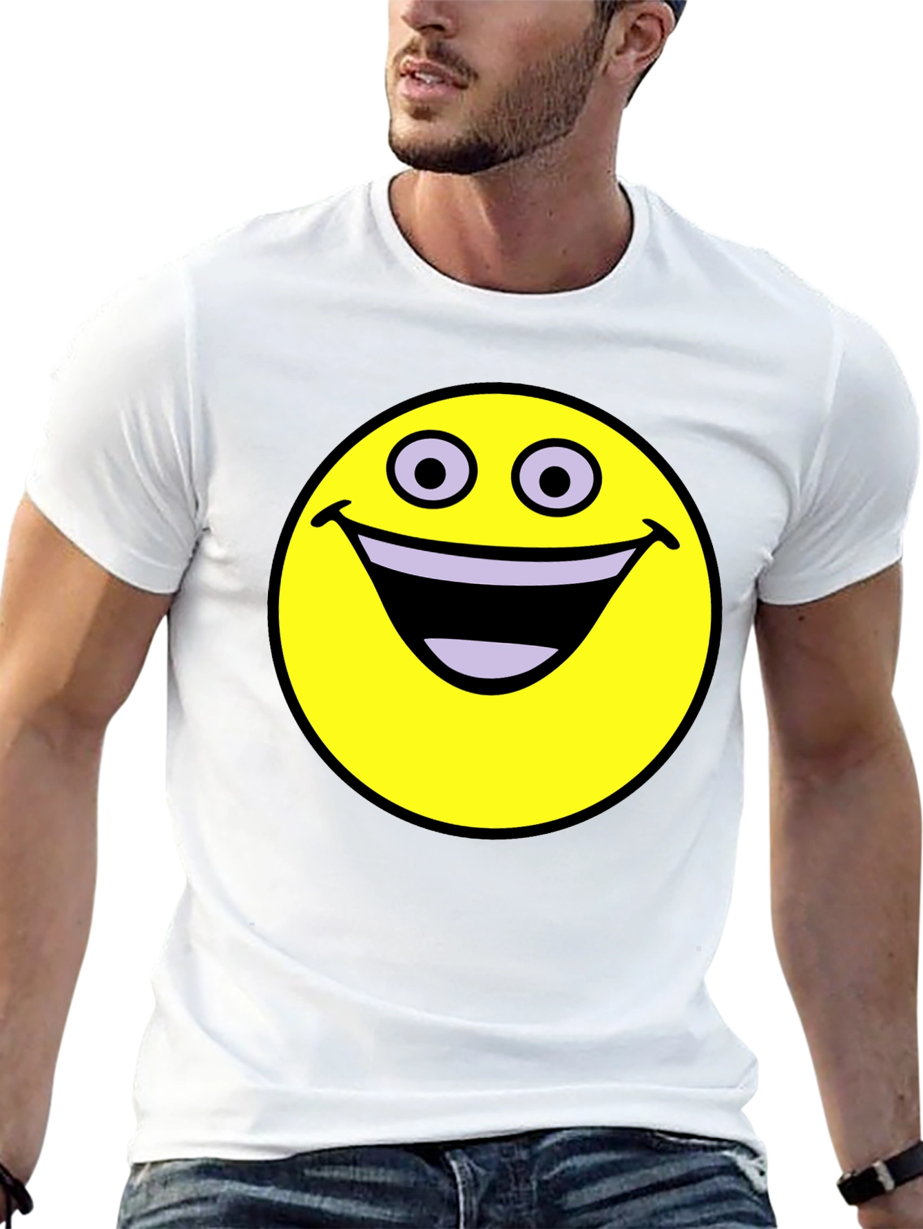 Happy Smiley Face Graphic T-Shirt