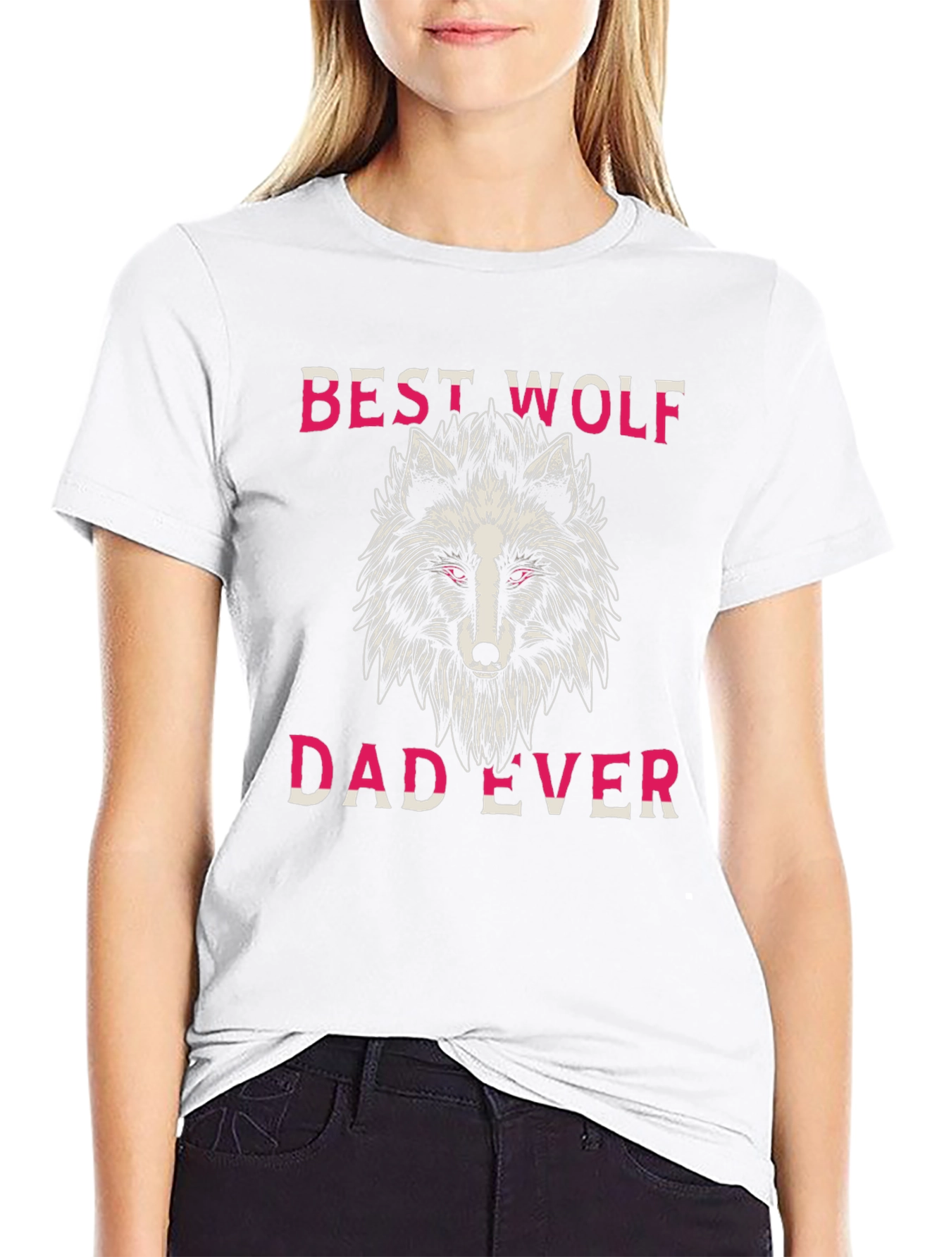 Best Wolf Dad Ever T-Shirt - Fathers Day Gift