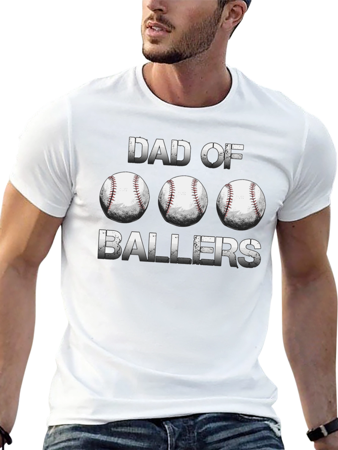 Dad of Ballers Graphic T-Shirt
