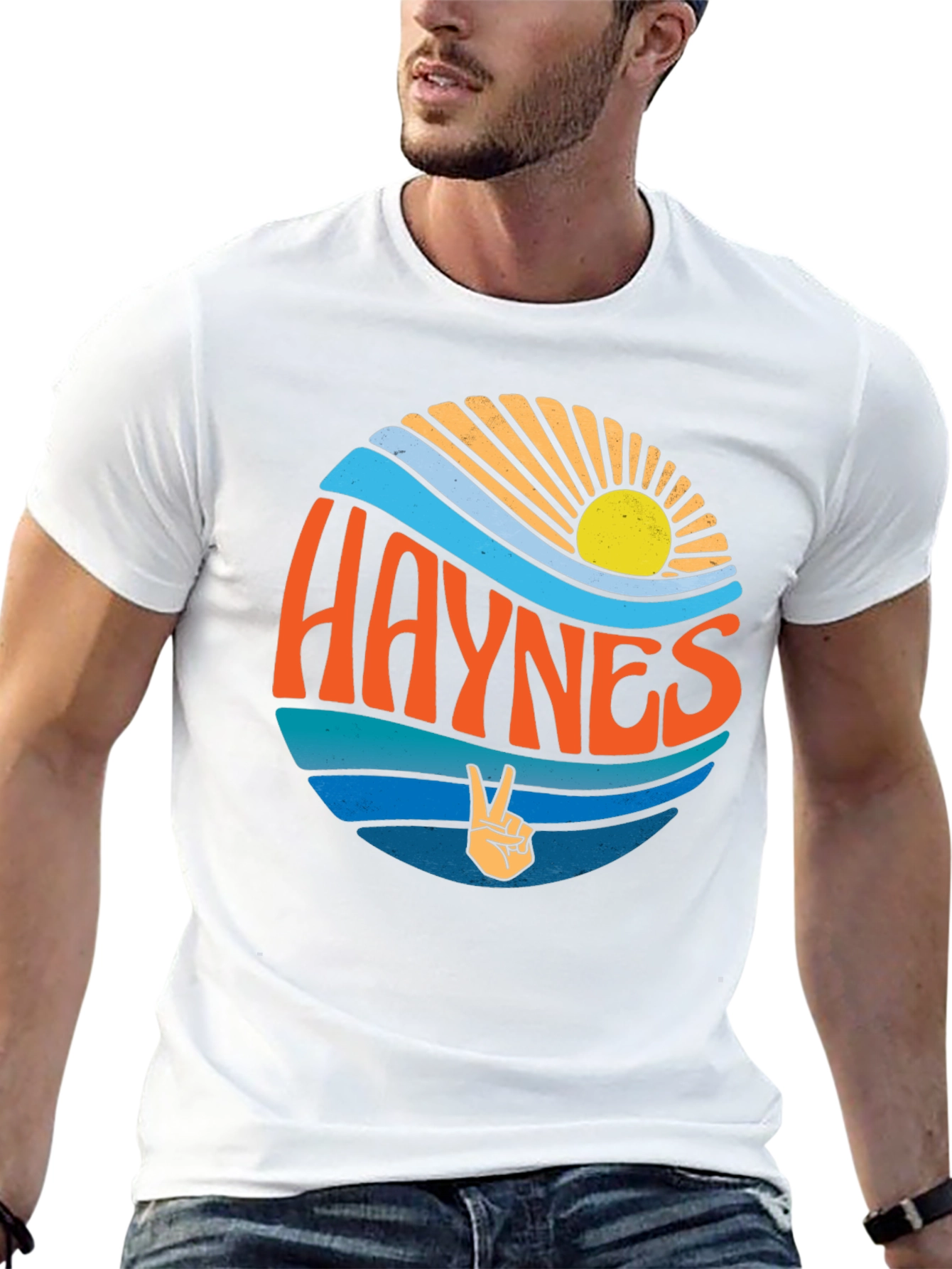Haynes Retro Graphic T-Shirt - Coastal Peace Design