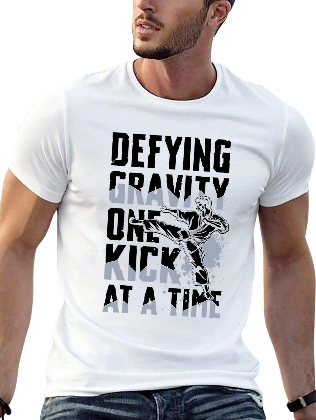 Defying Gravity Kick T-Shirt - Martial Arts Inspired
