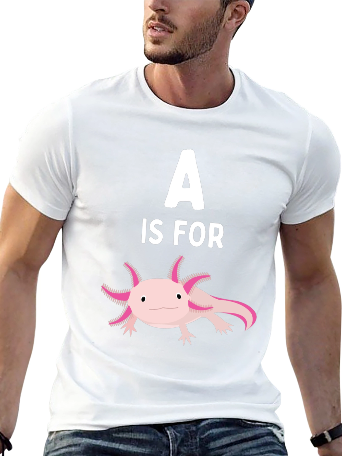 A is for Axolotl T-Shirt Funny Amphibian Tee