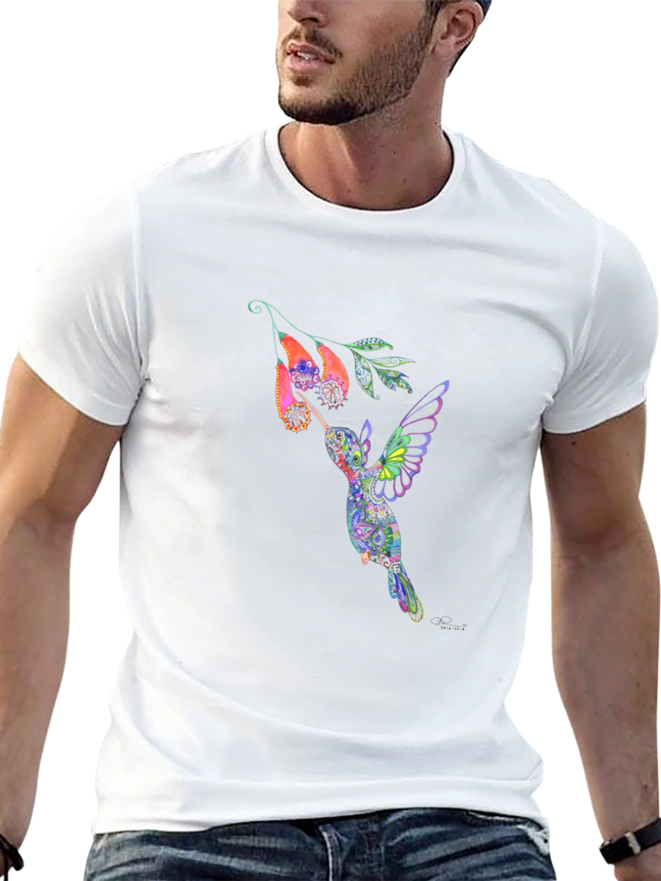 Hummingbird Graphic Black T-Shirt