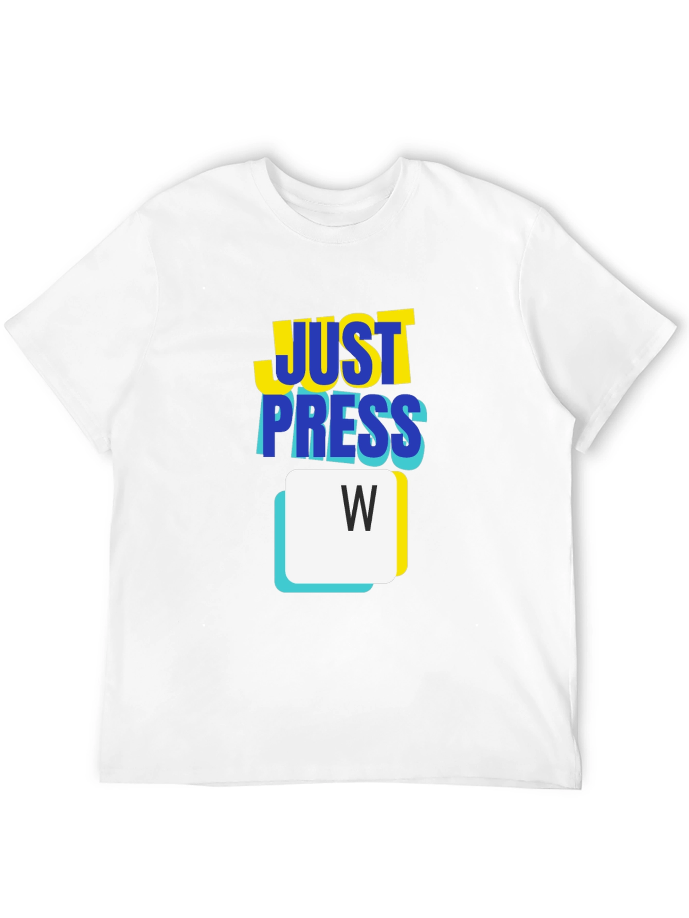 Just Press W Gaming T-Shirt - Black
