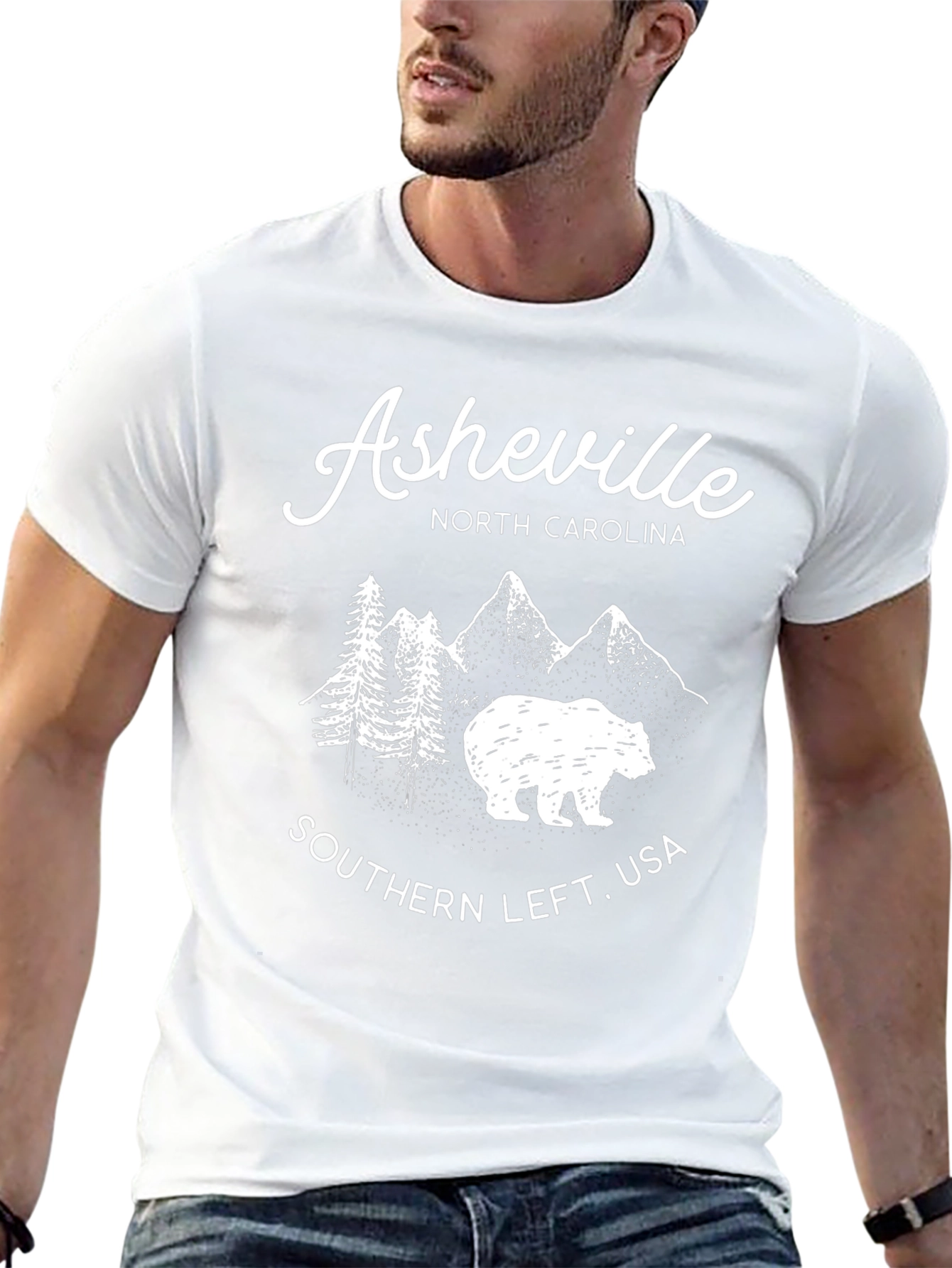 Asheville North Carolina Bear Graphic T-Shirt