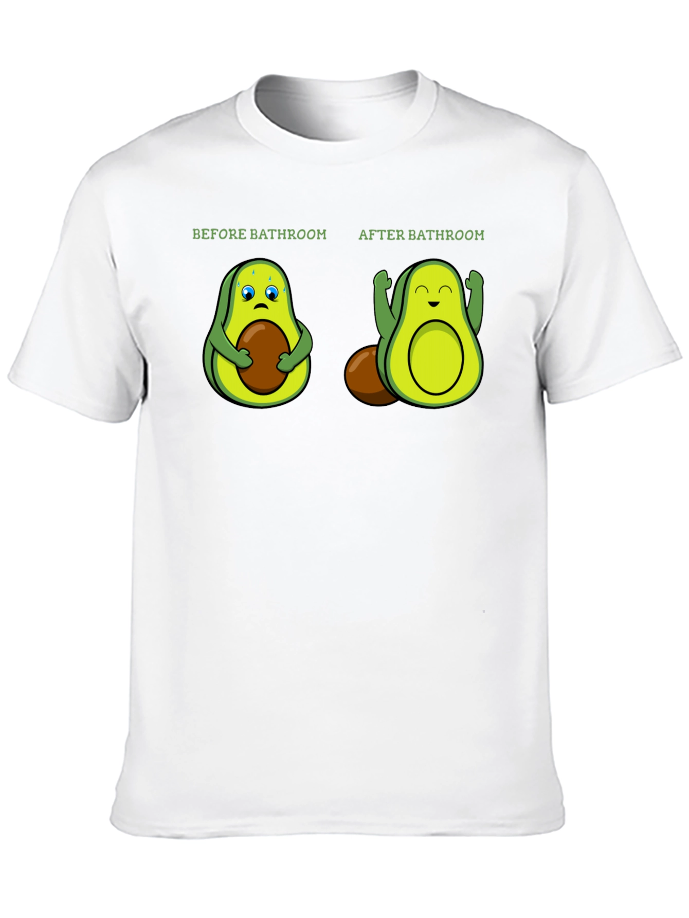 Avocado Bathroom Humor Black T-Shirt